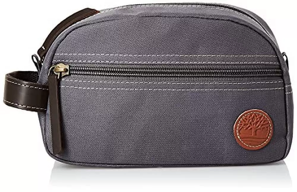 Timberland Men's Toiletry Bag Canvas Travel Kit Organizer. Charcoal. One Size