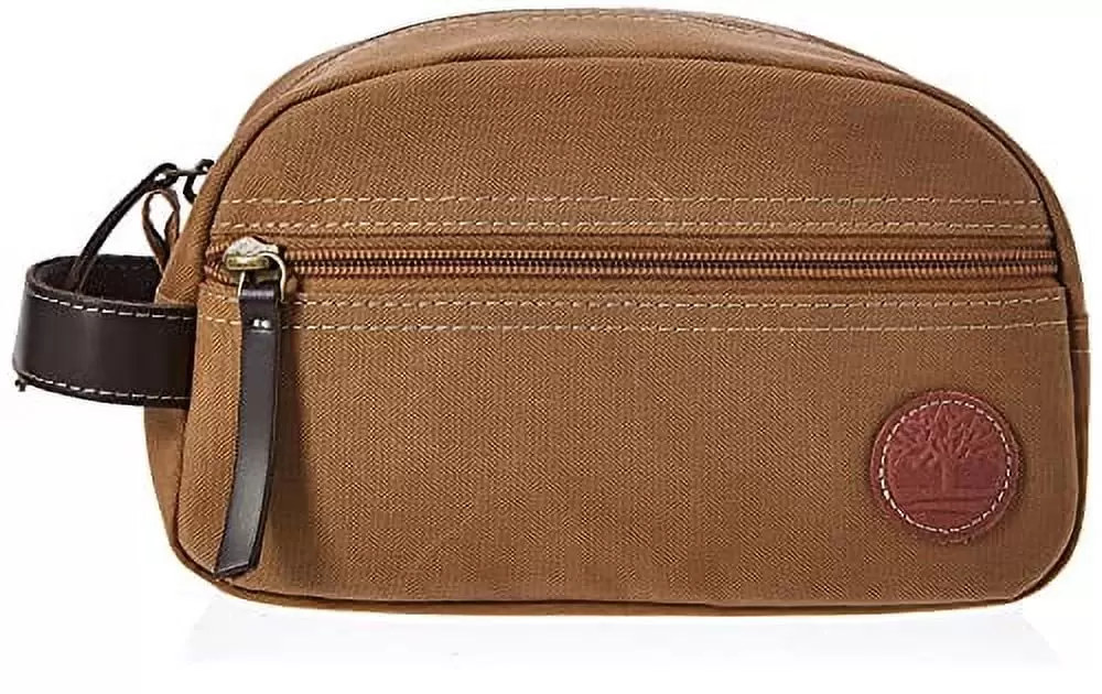 Timberland Men's Toiletry Bag Canvas Travel Kit Organizer. Khaki. One Size