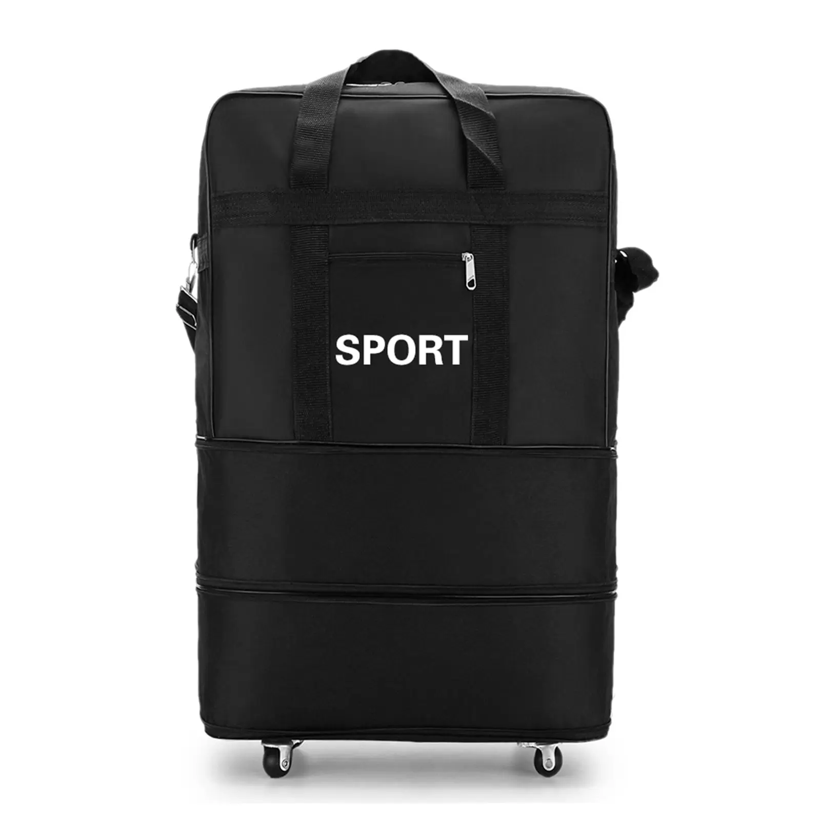 Tomfoto Expandable Foldable Suitcase Collapsible Rolling Travel Luggage Bag for Men Women