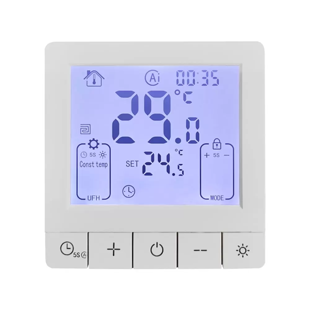 Tomshoo Convenient Smart Thermostat for Home Programmable Temperature Control. IP20 Protection