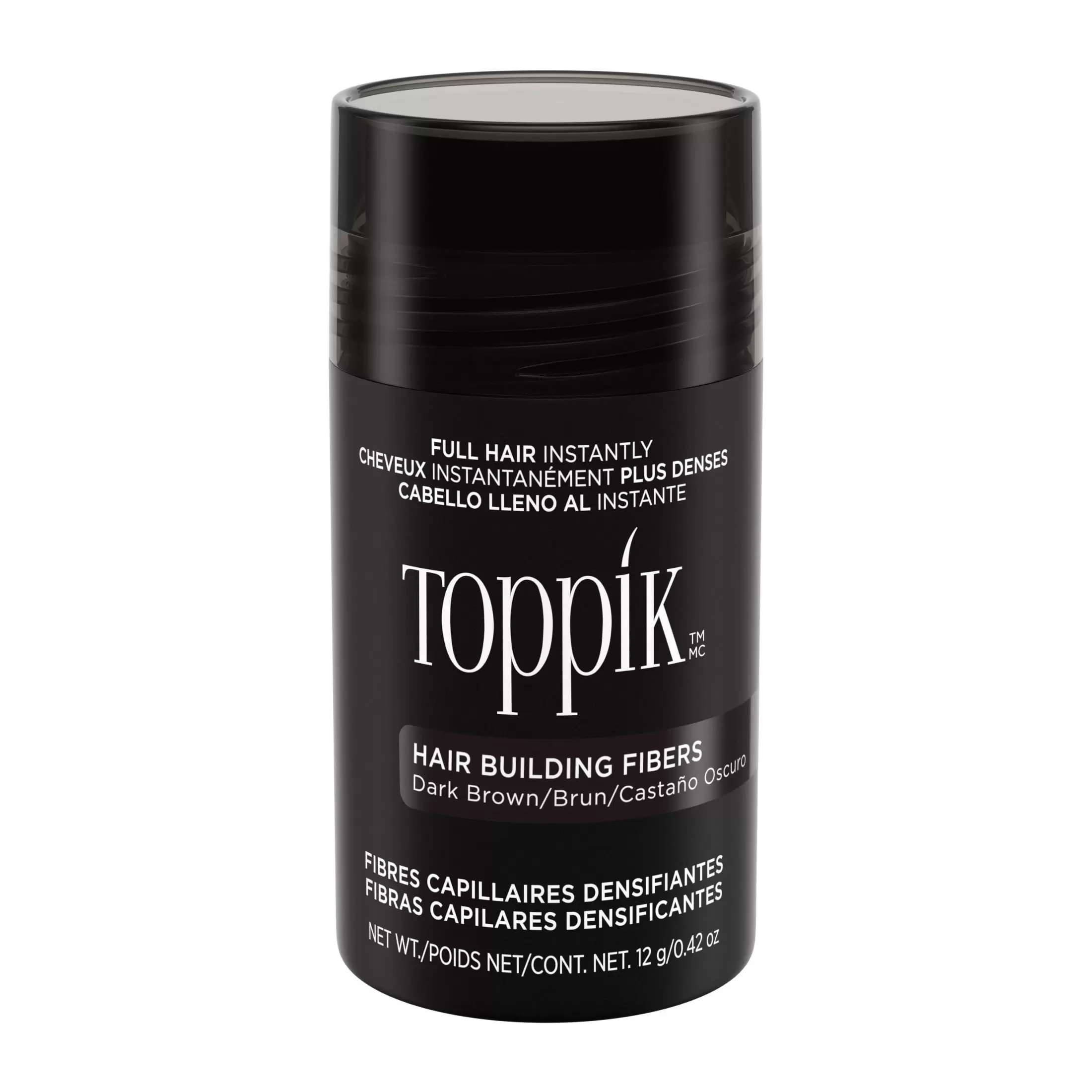 Toppik Hair Building Fibers. Dark Brown Hair Fibers. Hair Thickener for Thinning Hair. Hair Care to Create the Appearance of Thicker Hair. 0.42 OZ Bottle