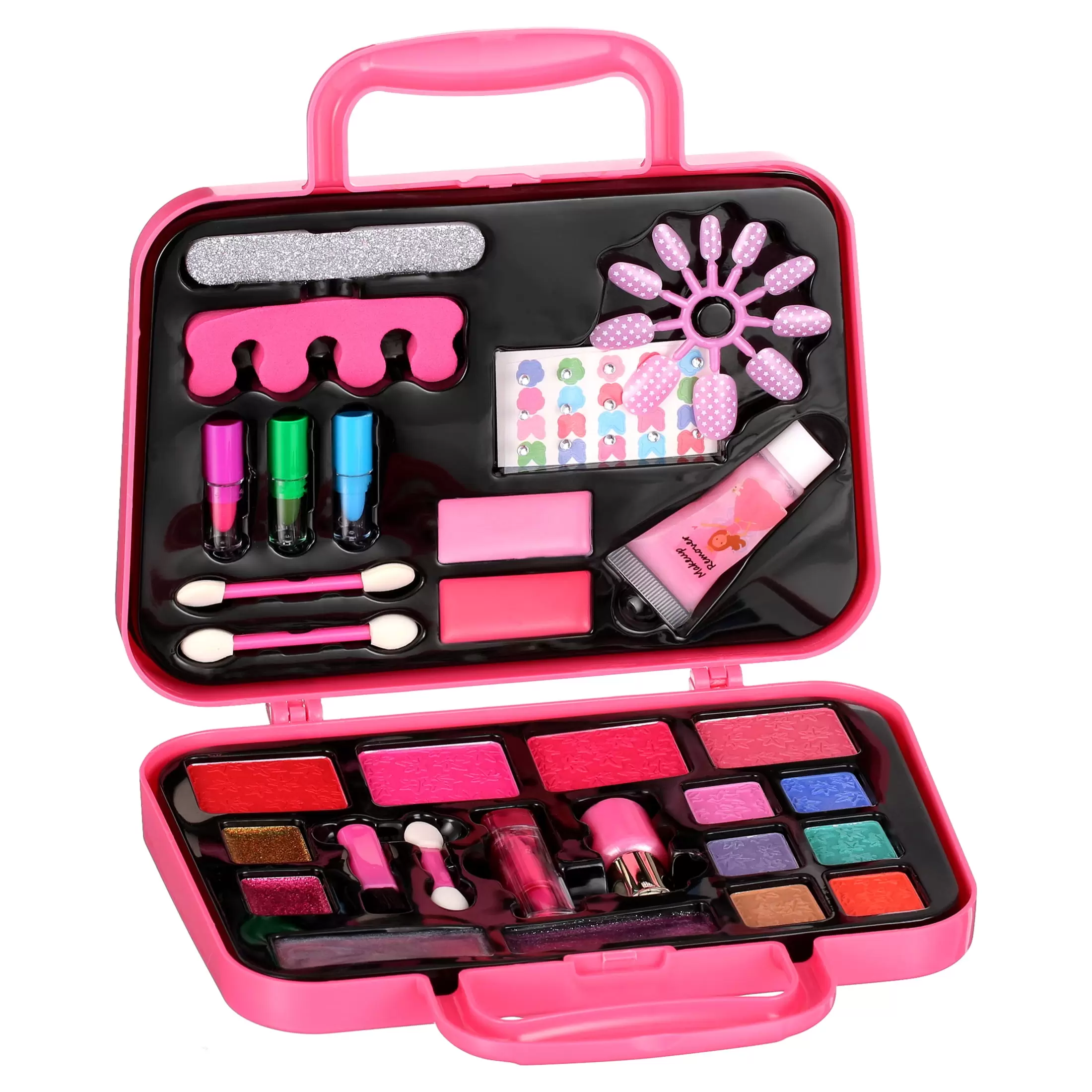 Toysical Kids Makeup Kit for Girl with Make Up Remover - 30Pc Real Washable. Non Toxic Play Princess Cosmetic Set