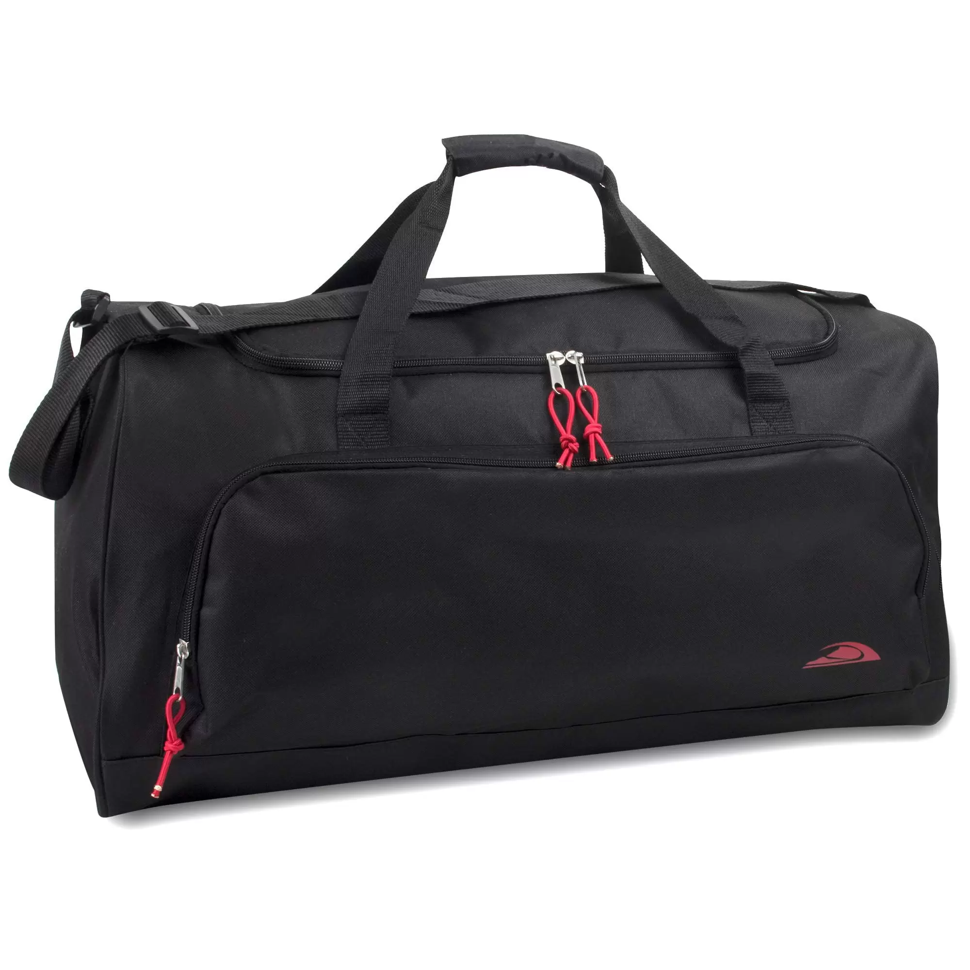 Trailmaker. 55 Liter 24 inch Unisex Canvas Duffle Bags for Traveling. Gym. and Sports Equipment - Black 2