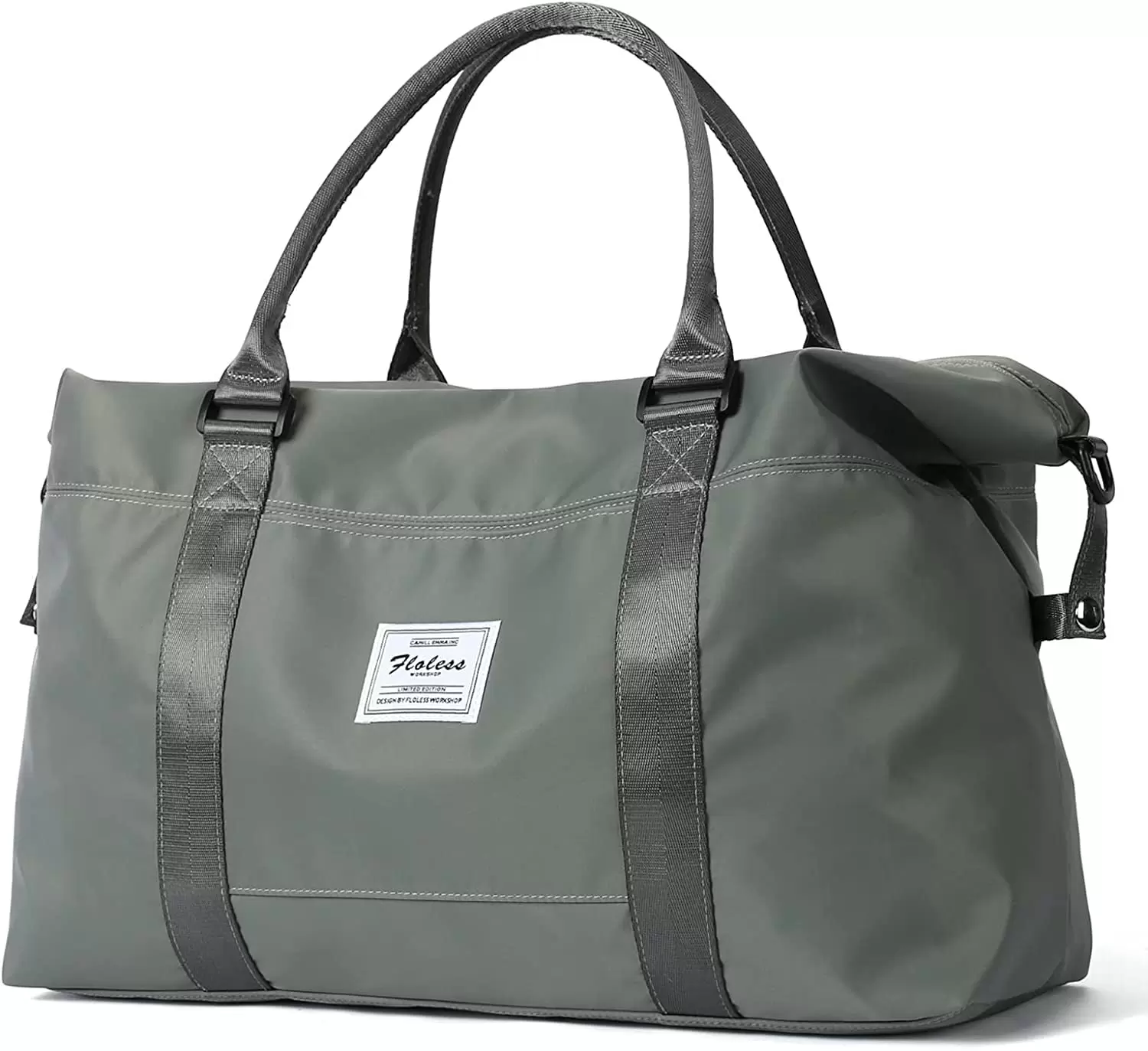 Travel Gym Bag for Women. Tote Bag Carry on Luggage Sport Duffle Weekender Overnight Bags with Wet Pocket (Olive Green)