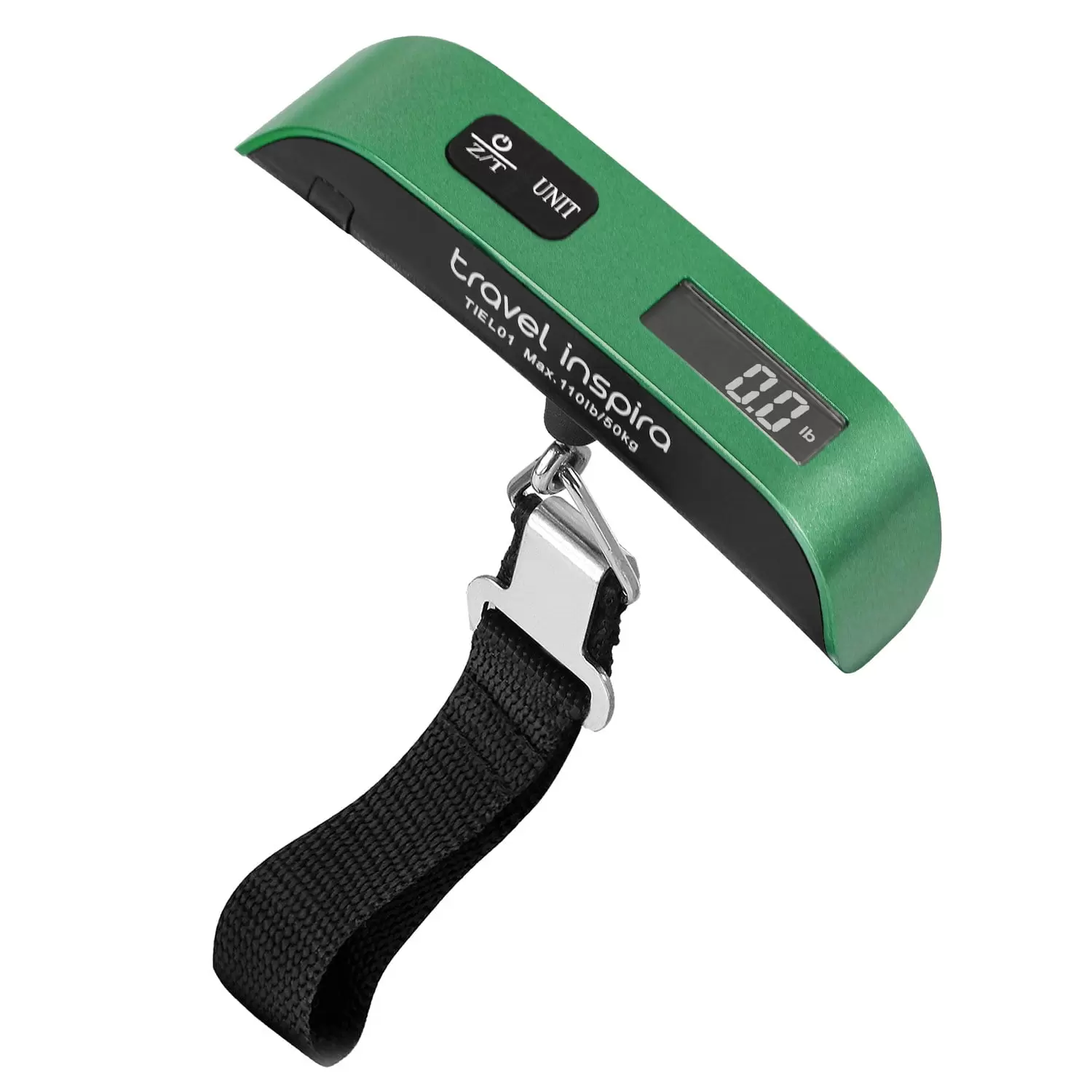 Travel Inspira Luggage Scale. Portable Digital Hanging Baggage Scale for Travel. Suitcase Weight Scale 110 Pounds. Battery Included Green