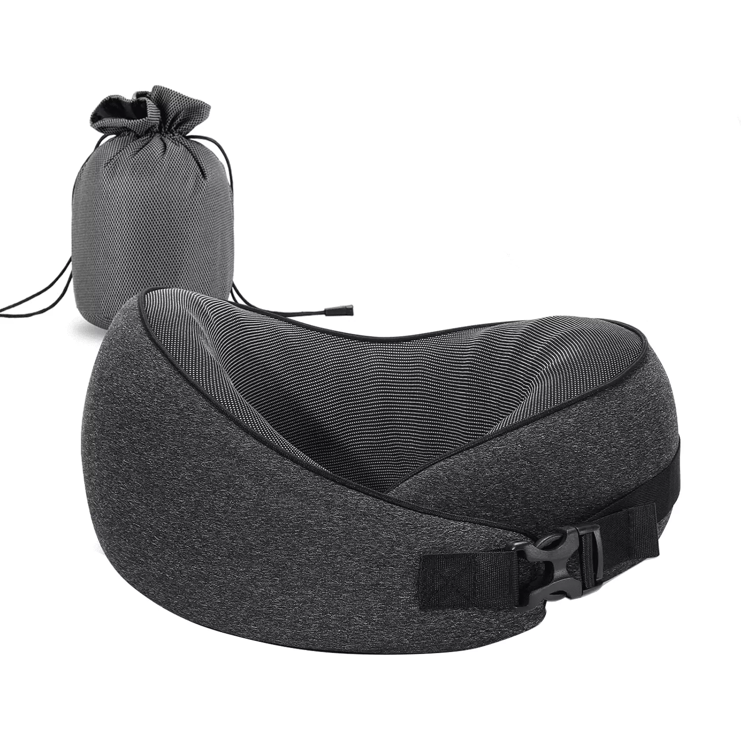 Travel Pillow 100% Pure Memory Foam 3D Neck Pillow. Comfortable & Breathable Cover. Machine Washable