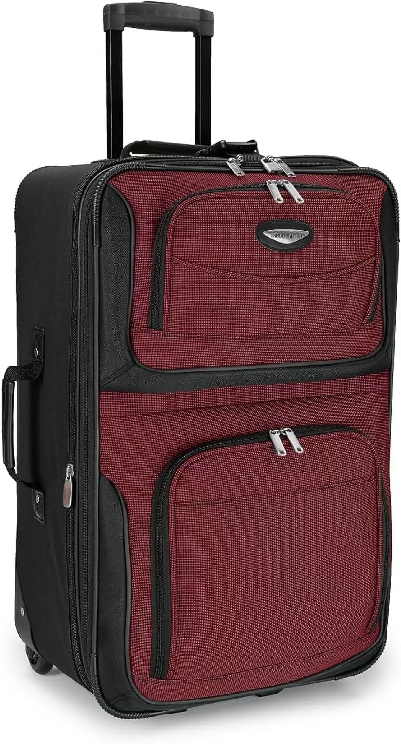 Travel Select Amsterdam Expandable Rolling Upright Luggage. Burgundy. Checked-Medium 25-Inch