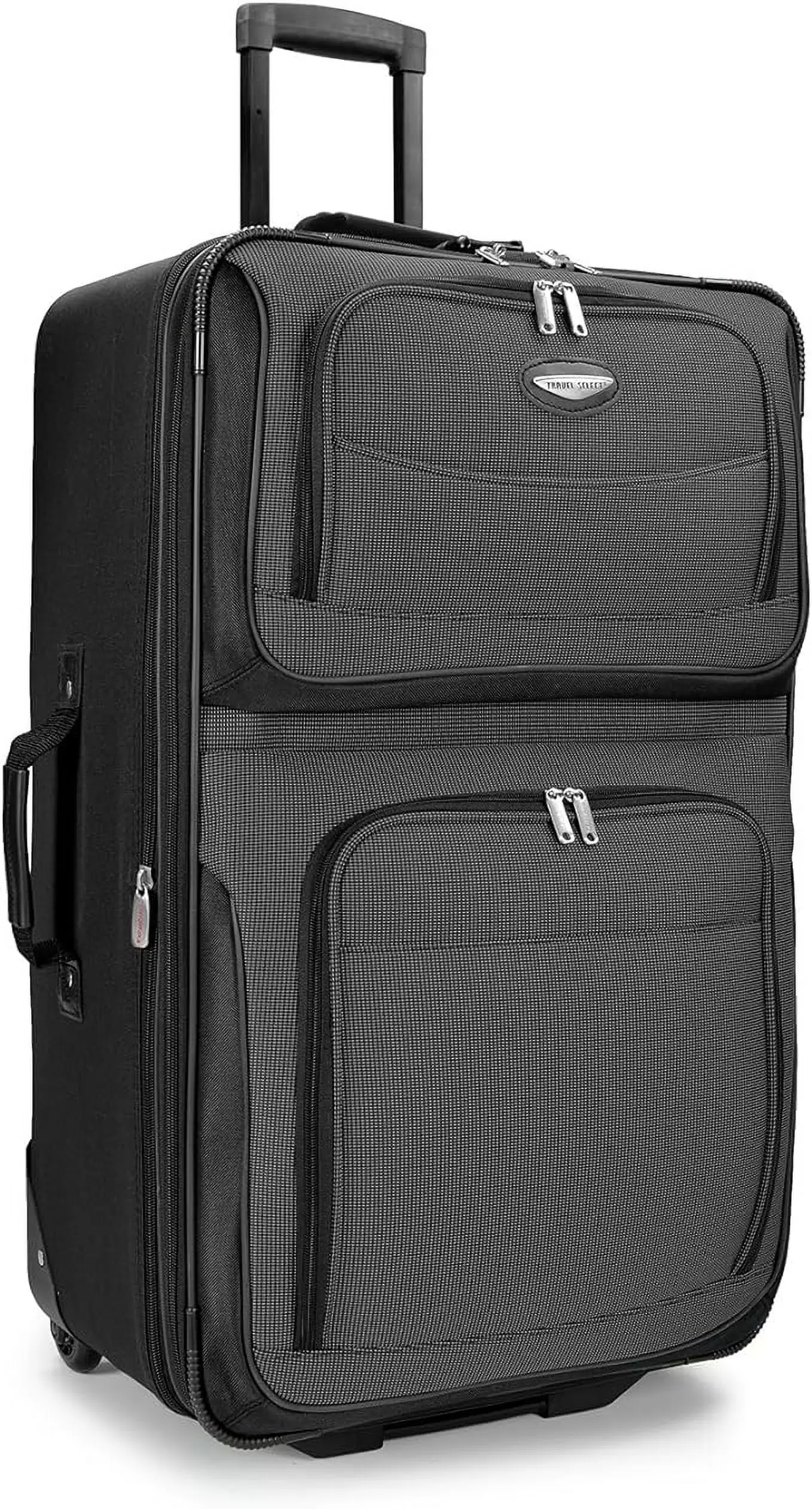 Travel Select Amsterdam Expandable Rolling Upright Luggage. Gray. Checked-Large 29-Inch