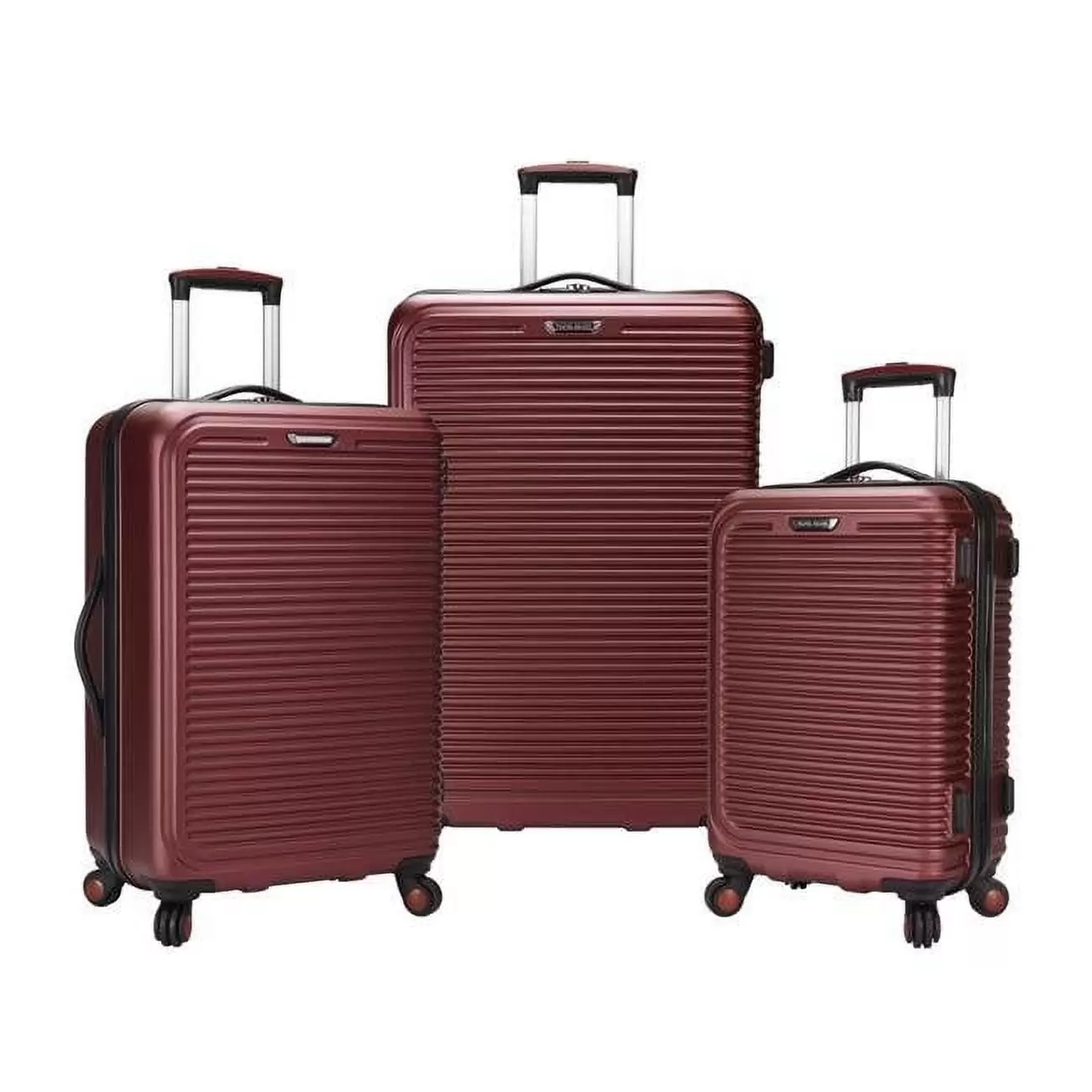 Travel Select TS09094R Savannah 3 Piece Hardside Spinner Luggage Set. Red