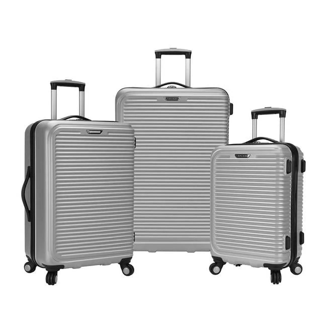 Travel Select TS09094S Savannah 3 Piece Hardside Spinner Luggage Set Silver