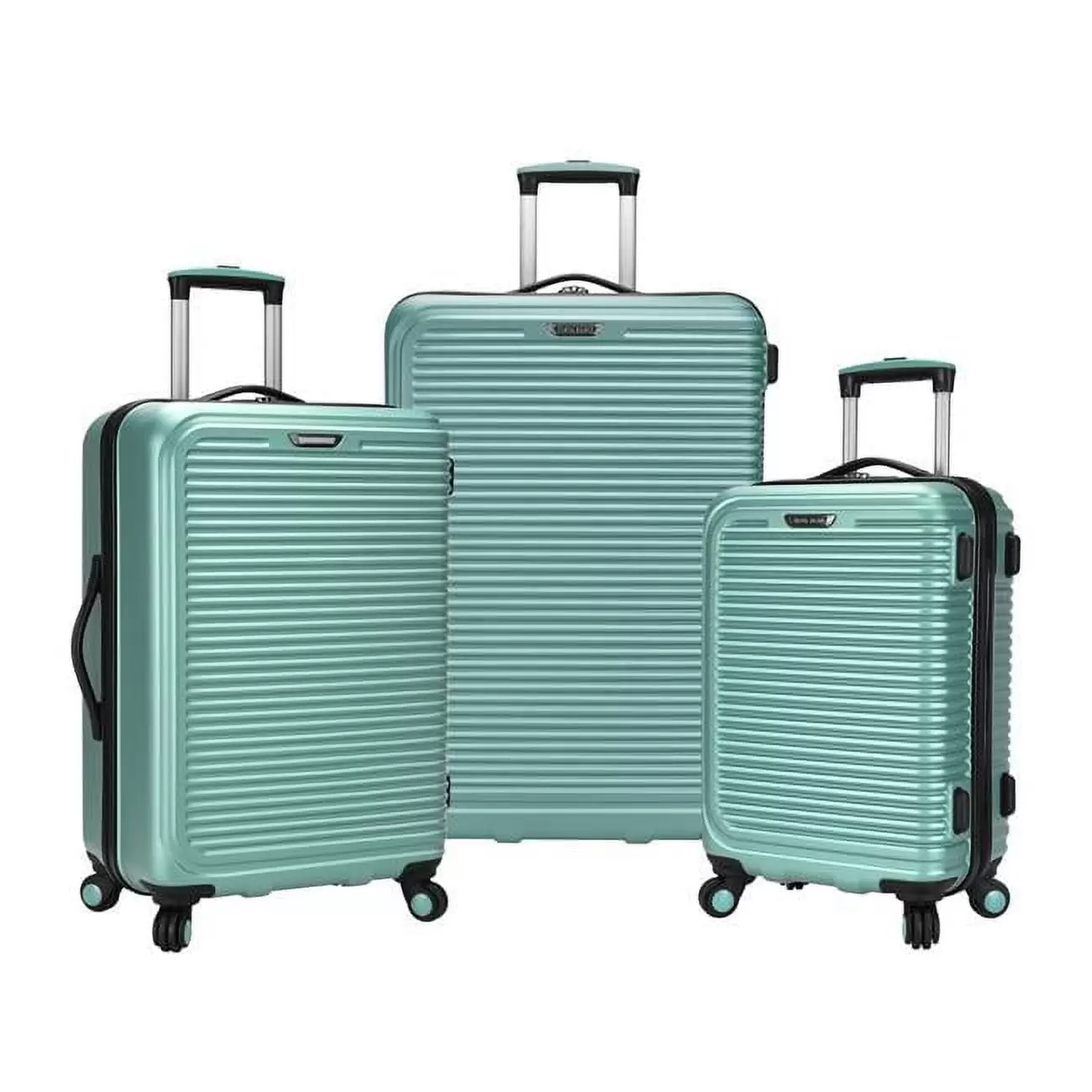 Travel Select TS09094T Savannah 3 Piece Hardside Spinner Luggage Set. Teal