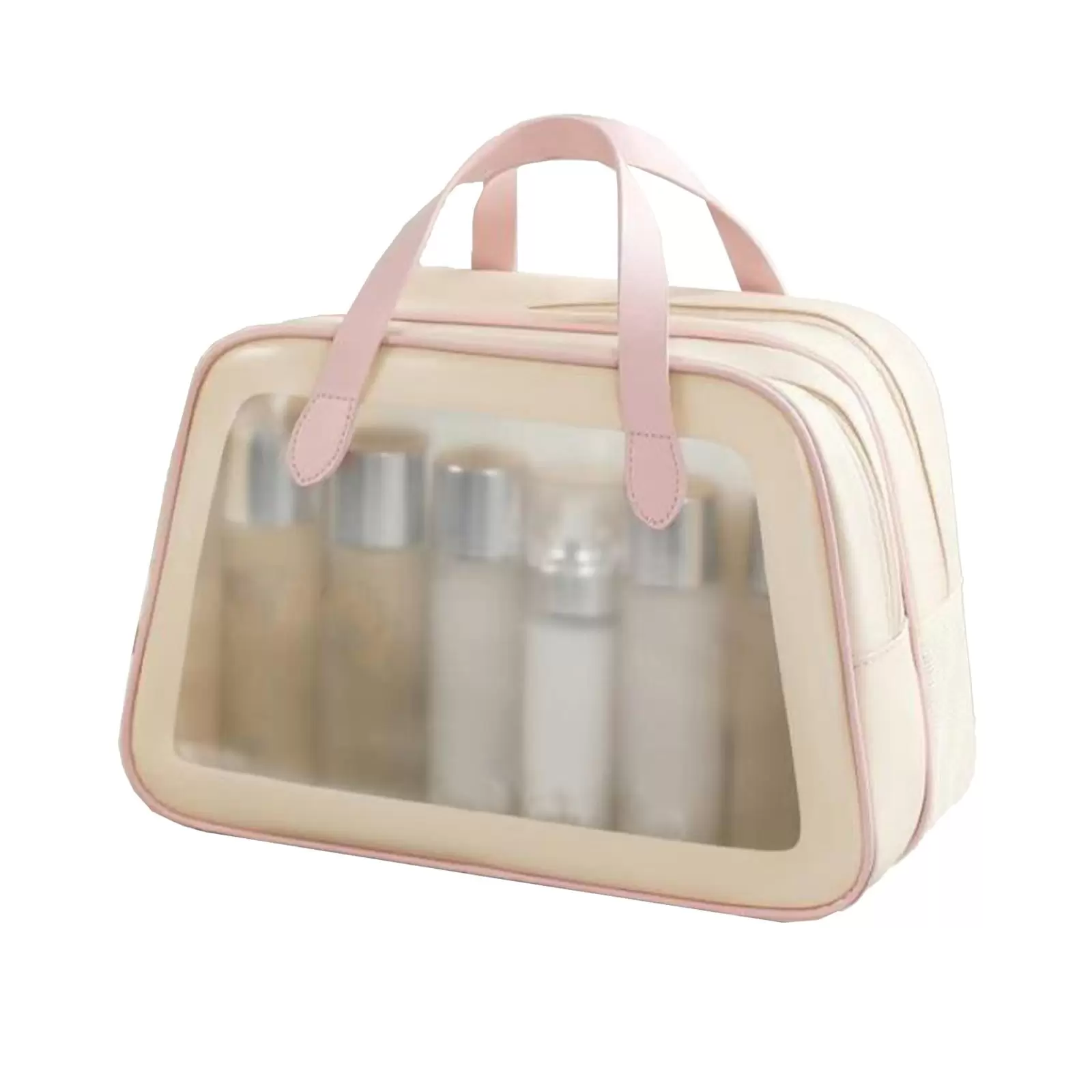 Travel Toiletry Bag Easy Clean Makeup Organizer Through Hanging Cosmetic Bag Travel Accessories Full Sized Toiletries Shampoo. Toothbrush Bags For Women