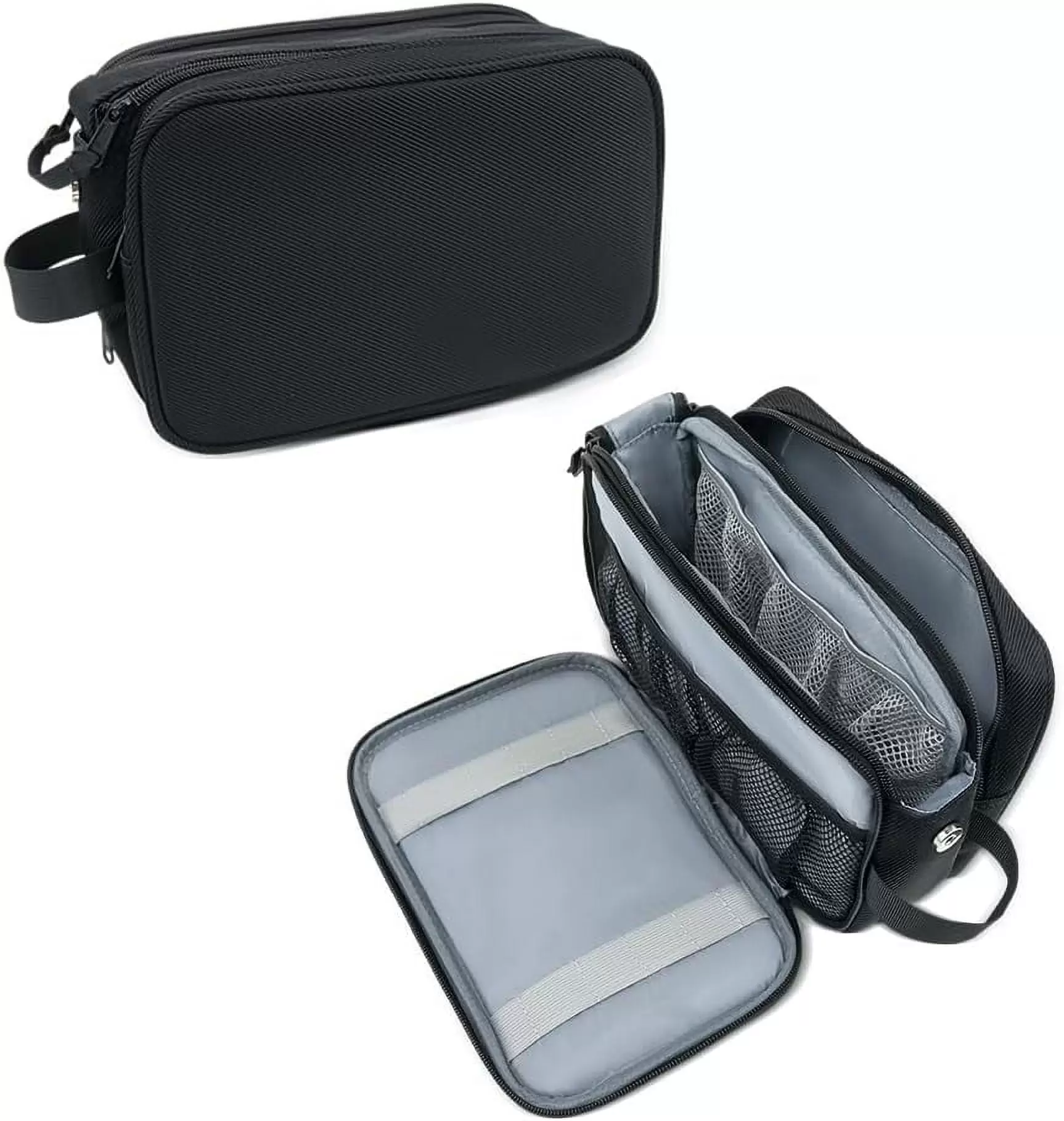 Travel Toiletry Bag for Men and Women Traveling Dopp Kit Water-resistant Shaving Bag for Toiletries Accessories (Black)