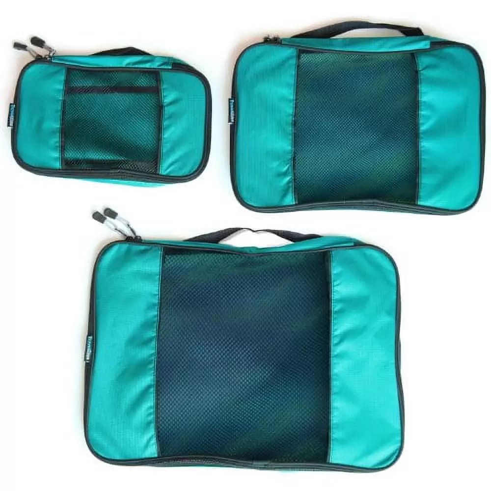 TravelWise Packing Cubes - 3 Piece Set (Teal)