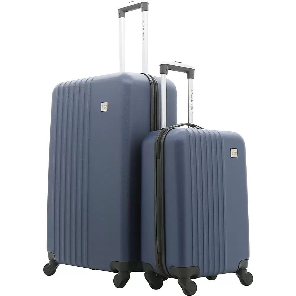 Travelers Club 2 Pc. Hardside Luggage Set with 20 & 28 Sizes. Navy