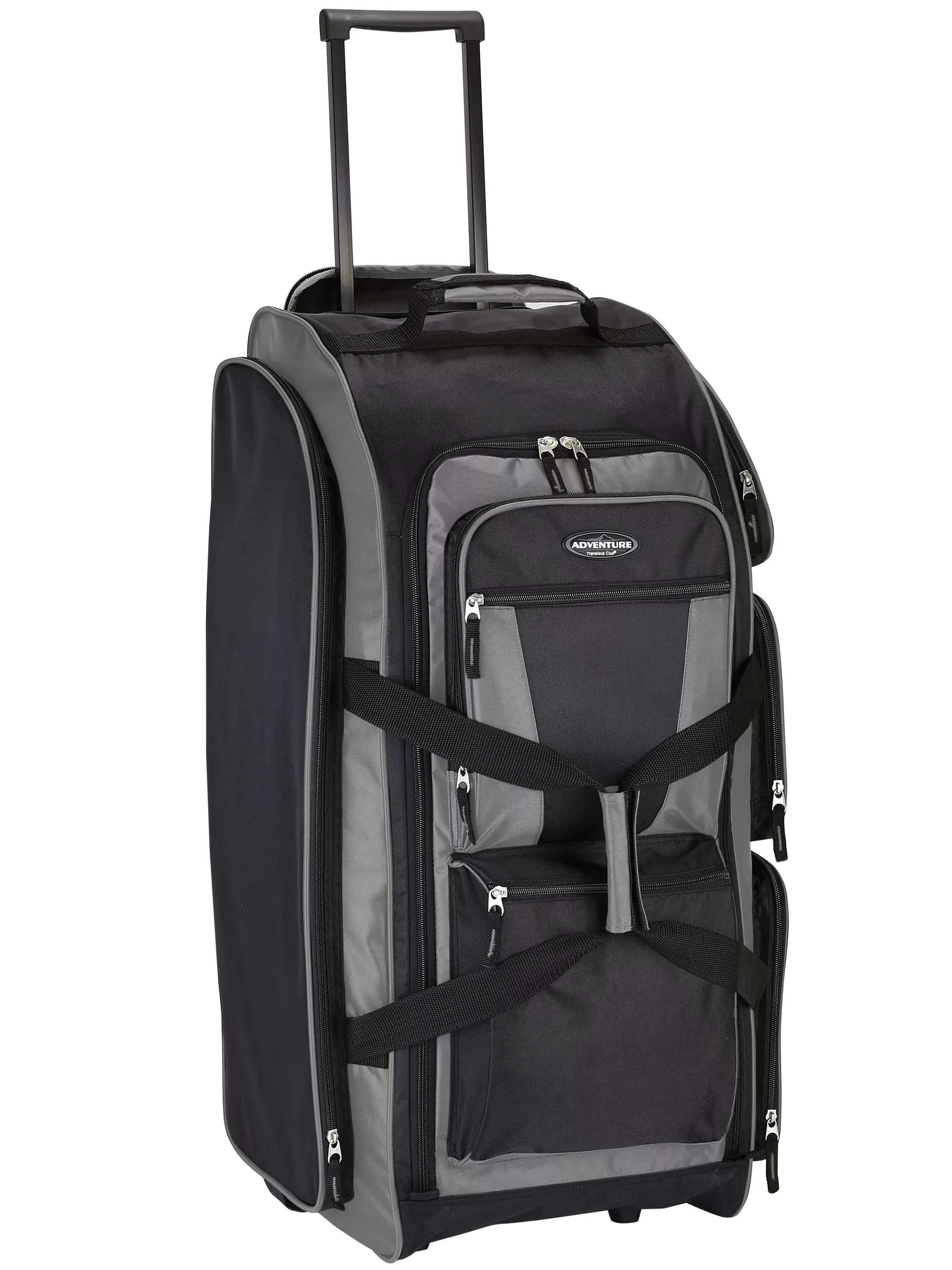 Travelers Club 30 Rolling Multi-pocket Upright Duffel - Gray