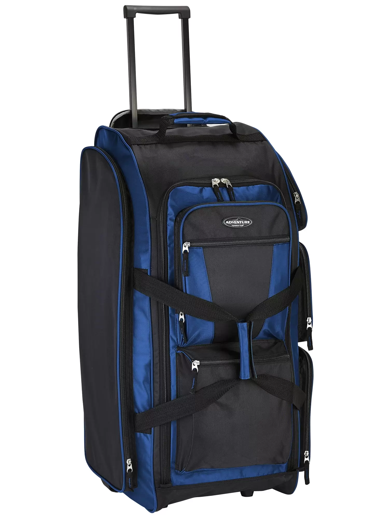 Travelers Club 30in Rolling Multi-Pocket Upright Duffel - Blue