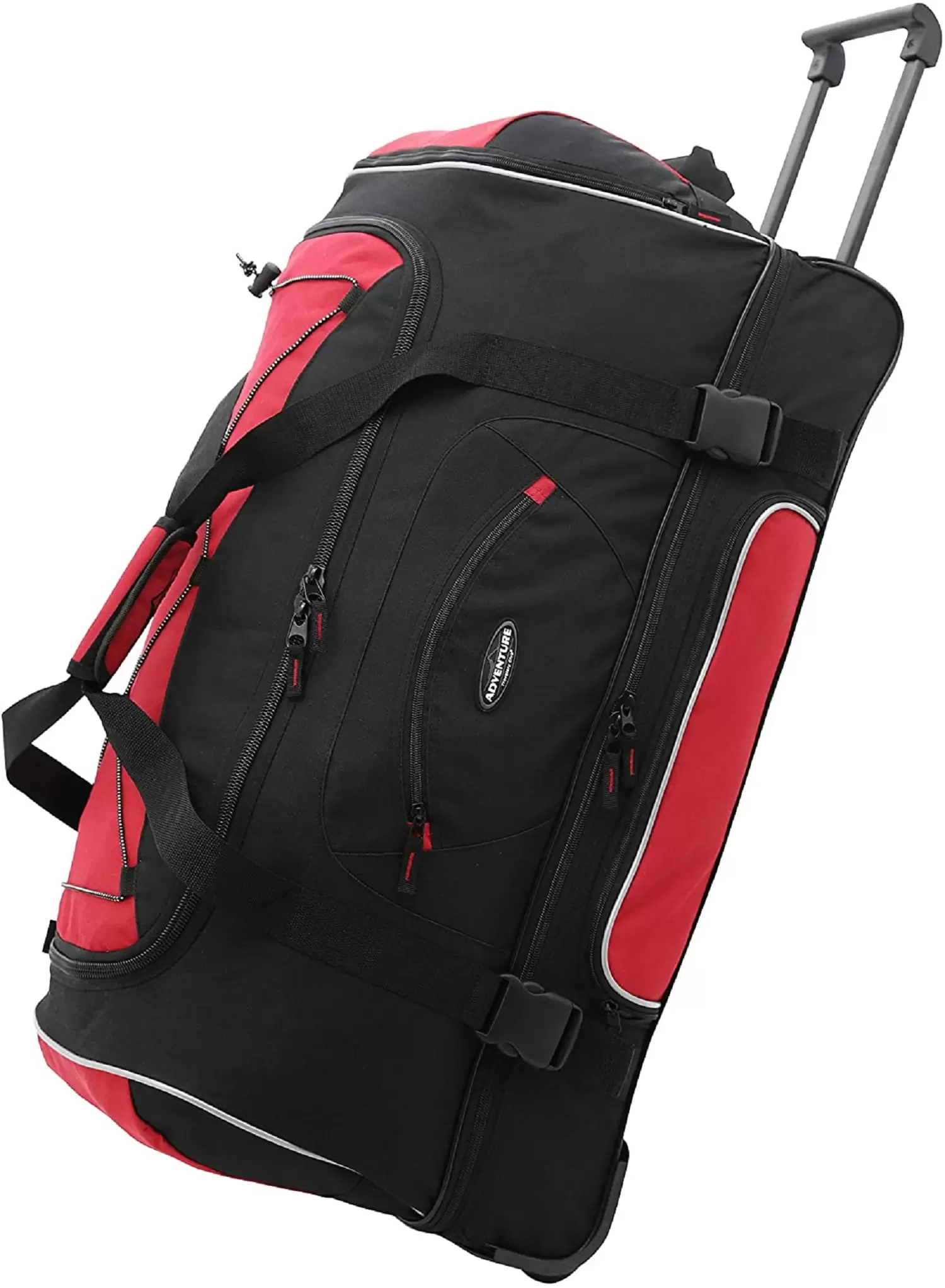 Travelers Club 57030-600 Adventure 30 Inch Drop Bottom Wheeled Duffel Bag Red