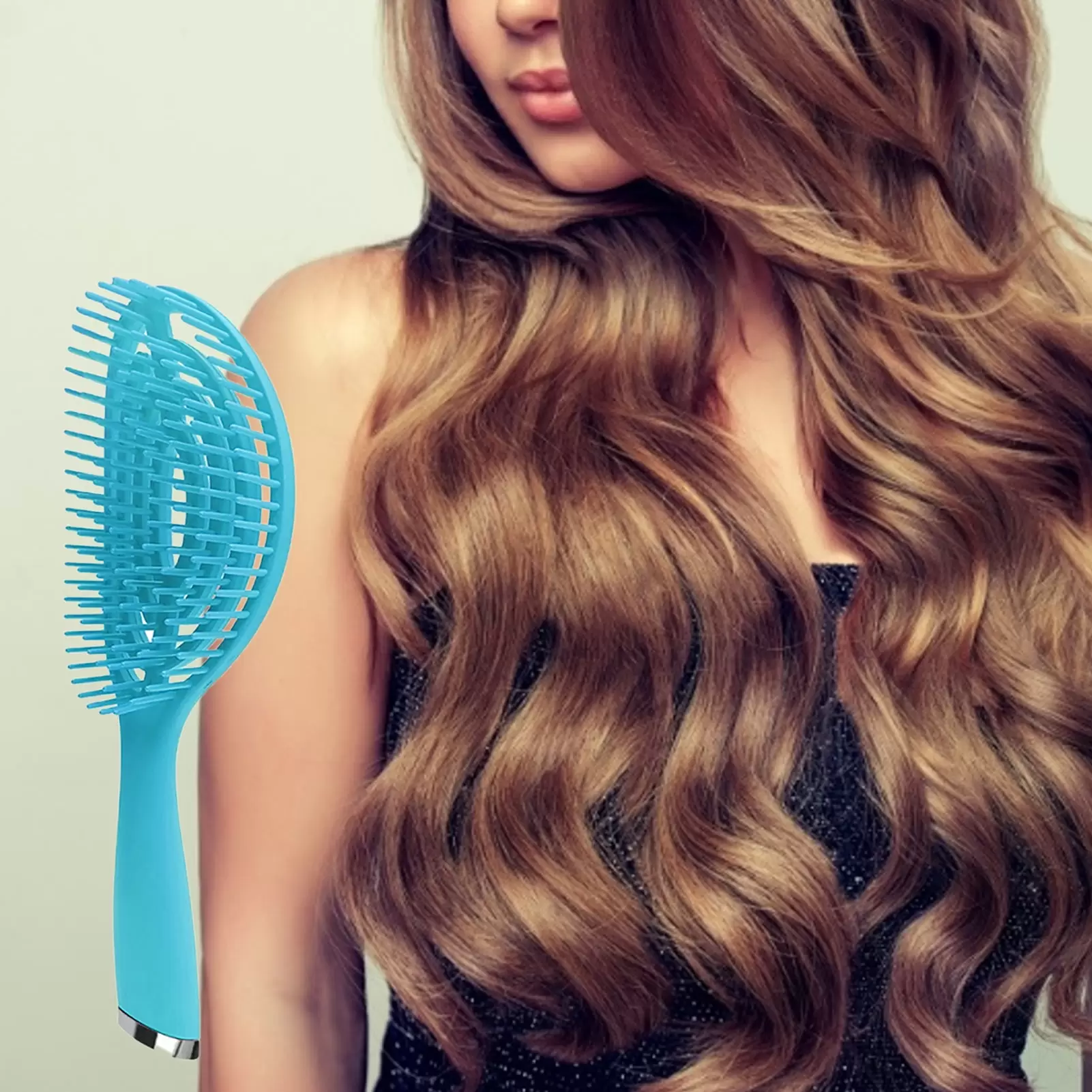 Travelwant Vent Hair Brush Blow Dryer Brush. Women Thick Long Curly Paddle Hair Detangling Massage Brushes. Fast Drying Hair Straight Barber Volume Comb