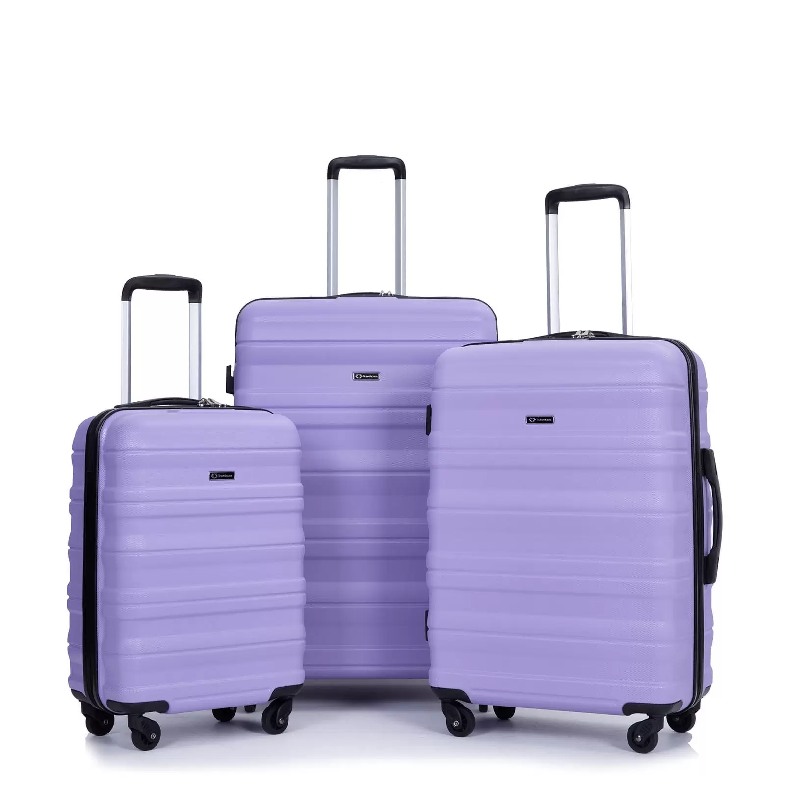 Tripcomp Hardside Luggage Set 3-Piece Set (21/25/29) Lightweight Suitcase 4-Wheeled Suitcase Set(Purple)