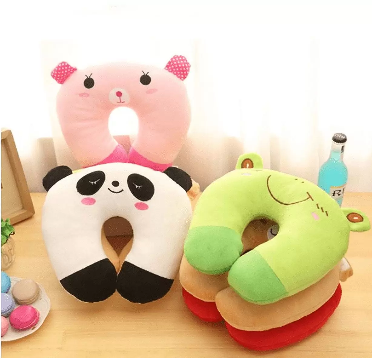 TureClos U-Shaped Plush Sleep Neck Pillow Office Cushion Cute Lovely Travel Pillow Gift