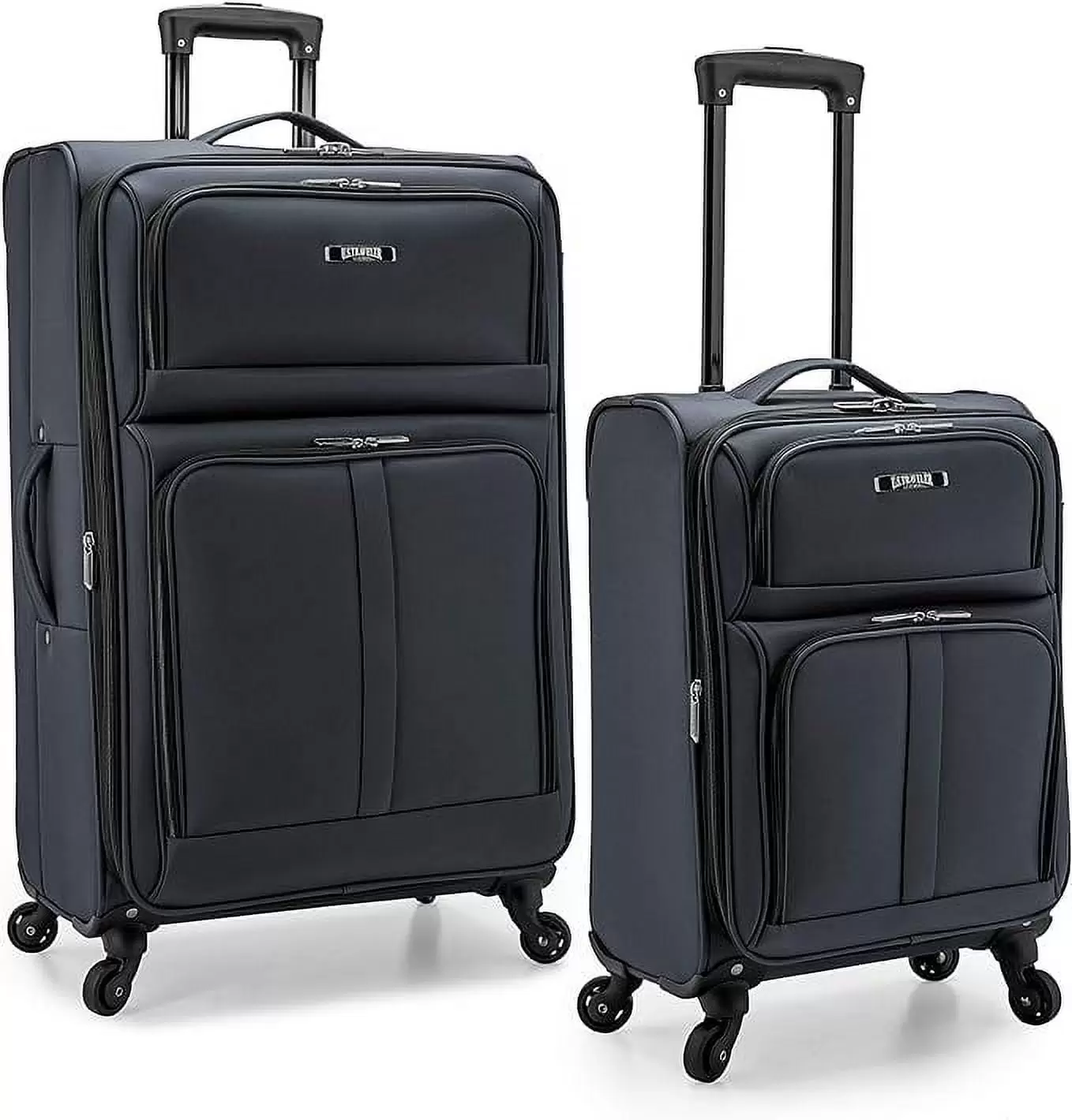 U.S. Traveler Anzio Softside Expandable Spinner Luggage. Dark Grey. 2-Piece Set (22/30)