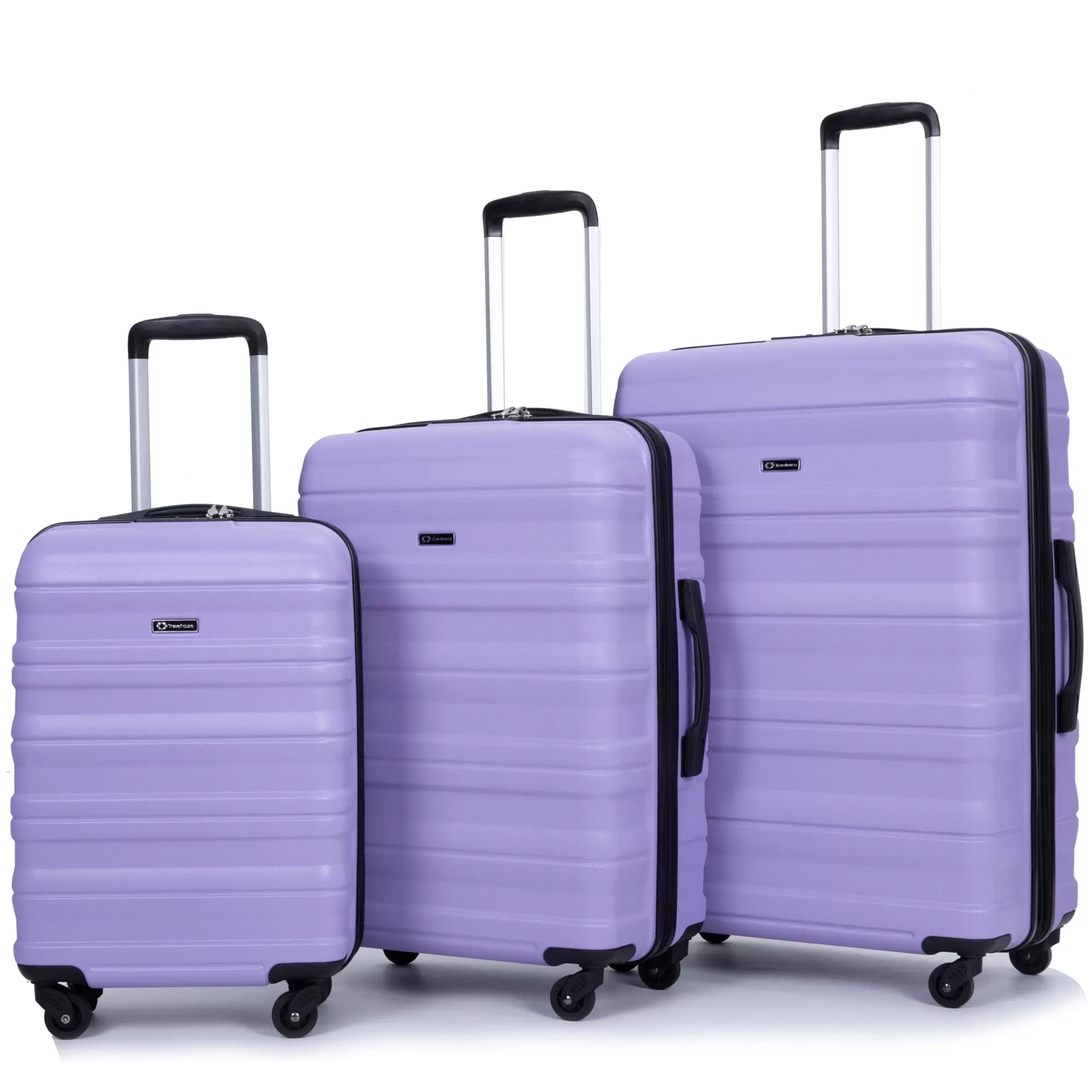 Ufurpie 3 Piece (21/25/29in) Luggage Sets.PC Lightweight & Durable Expandable Suitcase with Two Hooks.Spinner Wheels.TSA Lock.Purple