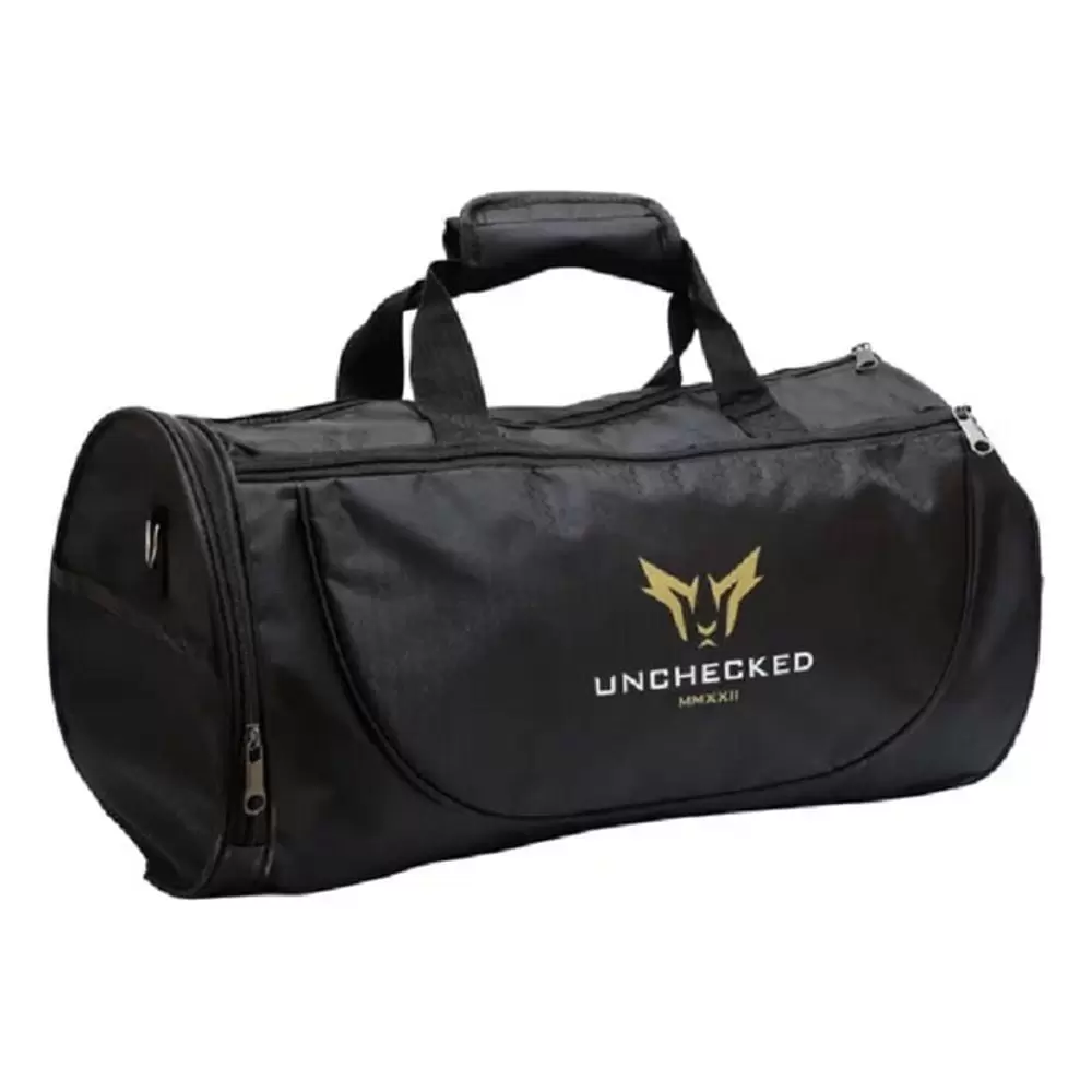 Unchecked Gym Bags for Men and Women - Water-Repellent Fabric Multiple Pockets Comfortable Convenient Dry & Wet Depart Sports Team Duffel Backpack with Shoes Water Resistant - Black