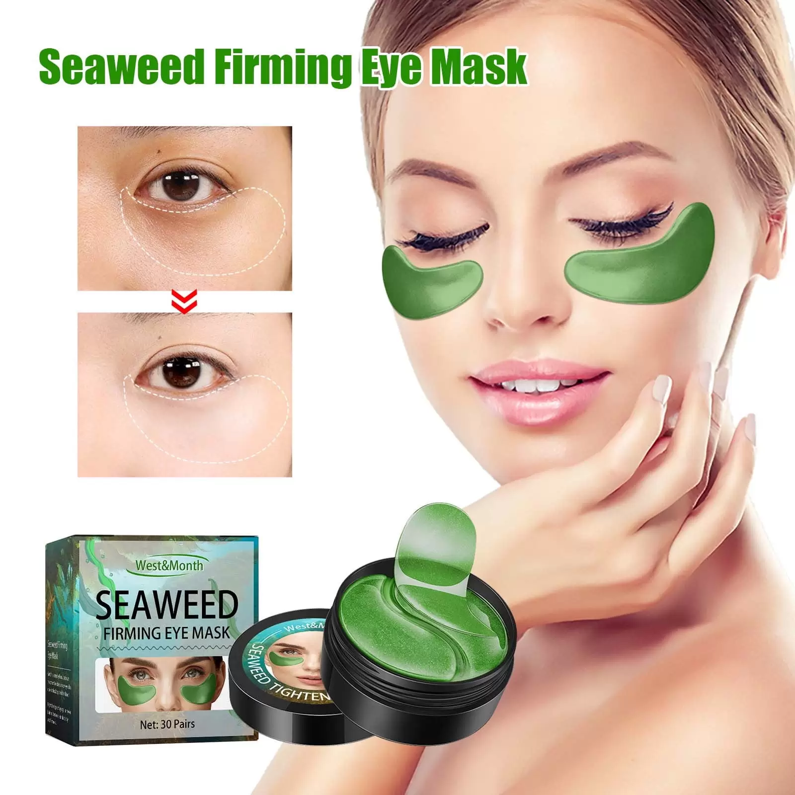 Under Eye Masks. Collagen Eye Mask.Under Eye Patches for Dark Circles and Puffiness. Hydrating Eye Mask Skincare. Eye Gel Pads for Eye Bags and Wrinkles Under Eye