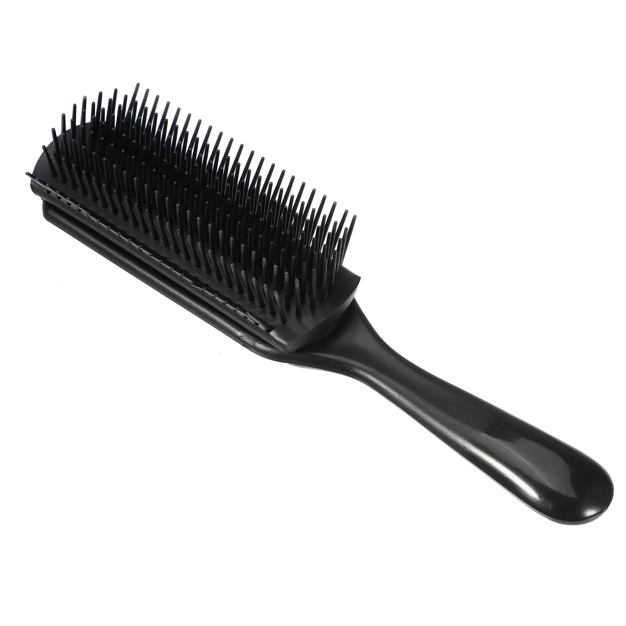 Unique Bargains Hair Brush 9 Row Styling Brush for Women Detangling Brush Travel Wet Hair Brush for Curly Hair Black