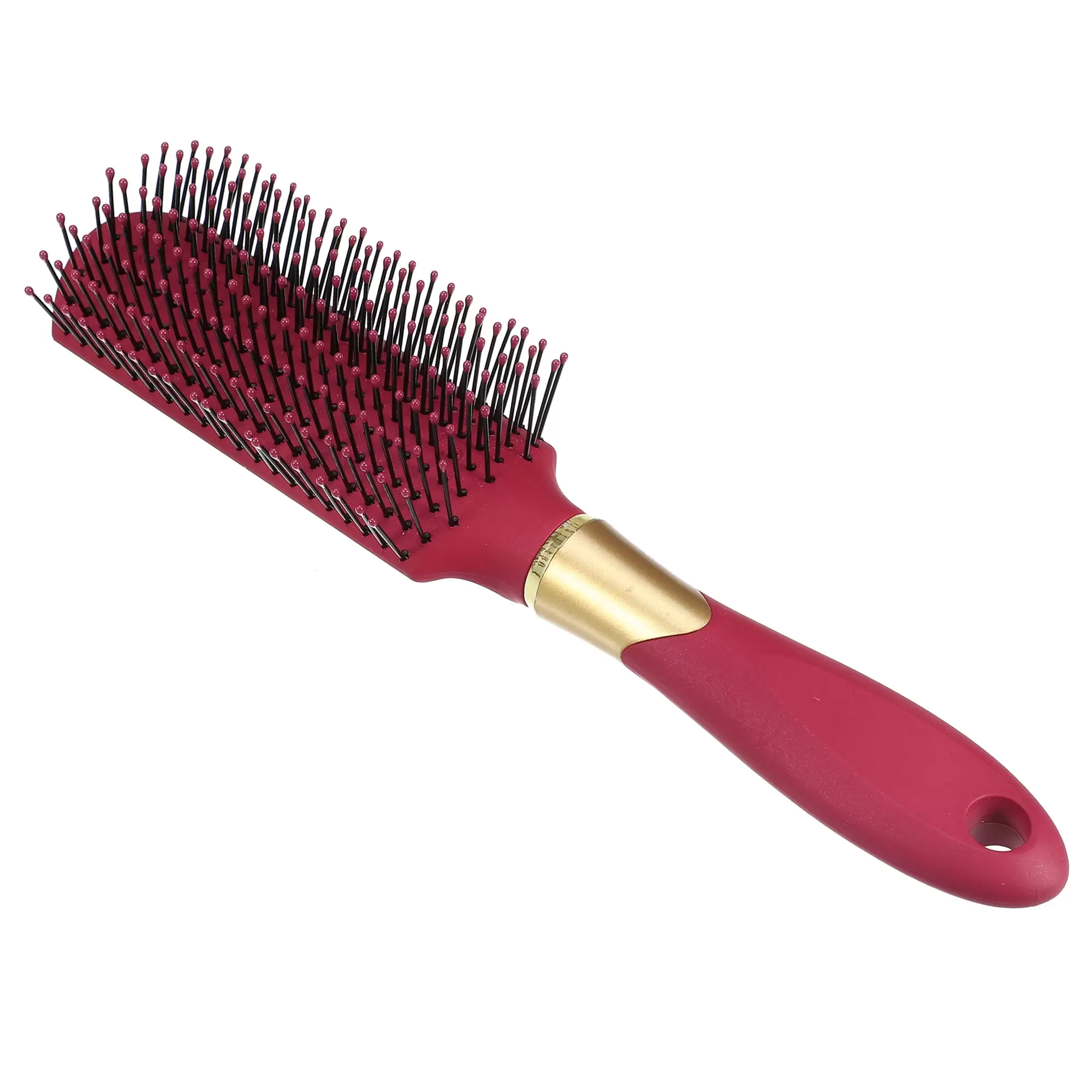 Unique Bargains Hair Brush Detangling Brush for Women and Men Travel Wet Hair Brush for Curly Straight Wavy Hair Red