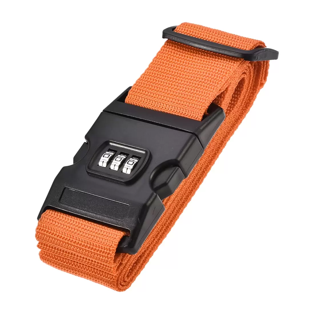 Unique Bargains Luggage Strap Suitcase Belt with Buckle. Combination Lock. 2Mx5cm Adjustable PP Travel Orange