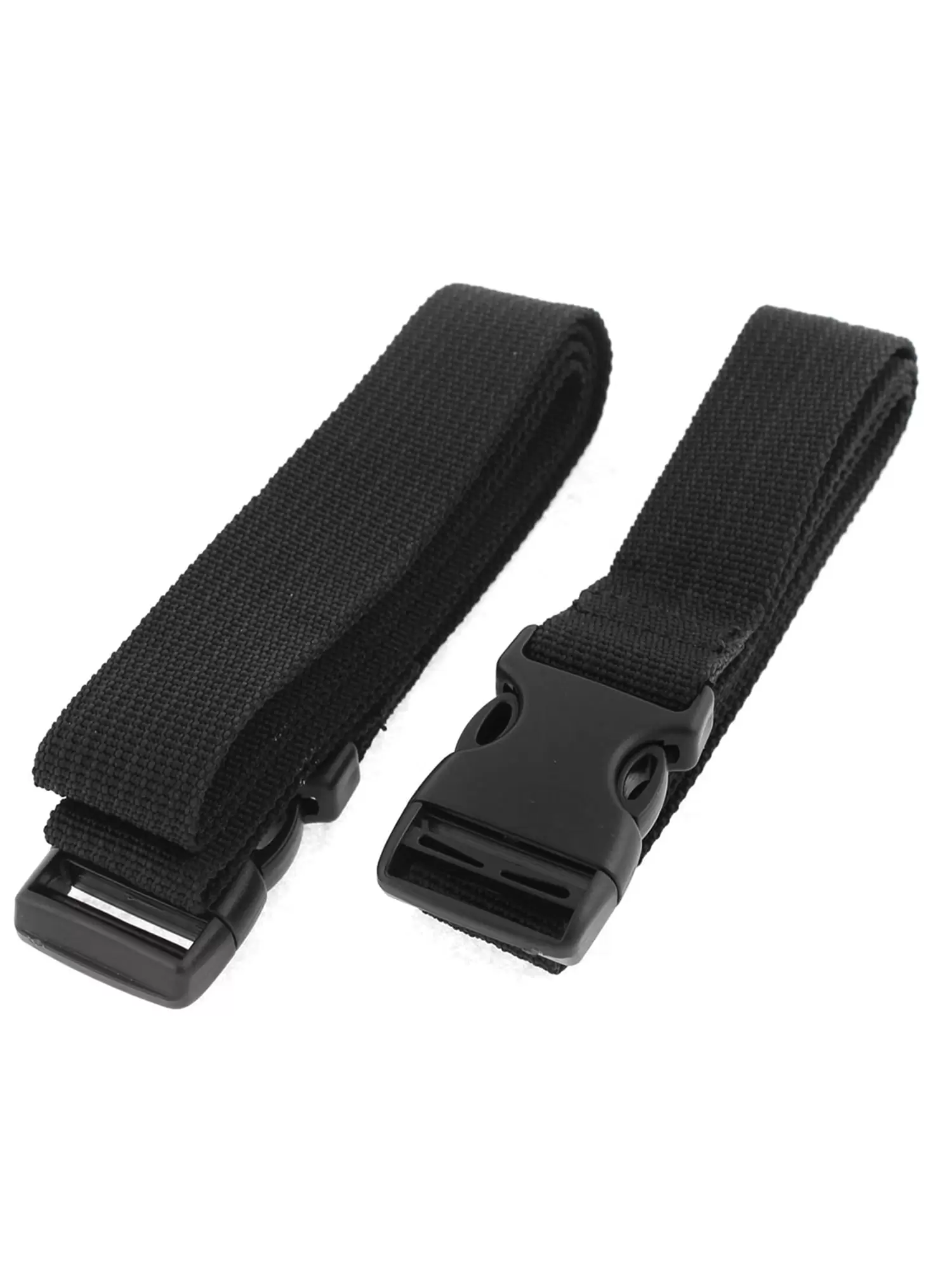 Unique Bargains Polypropylene Luggage Suitcase Travel Adjustable Strap Belt Black 3.3ft 2pcs