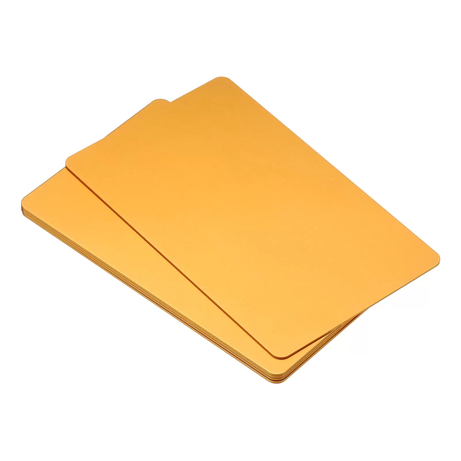 Uxcell 0.8mm Metal Business Cards Blank Name Card Laser Engraving Anodized Aluminum. Golden 10 Pack