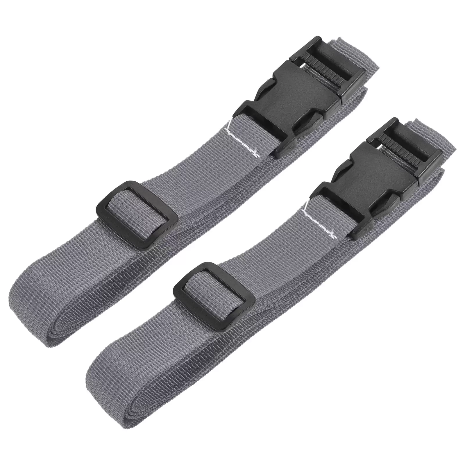 Uxcell 1.5m Adjustable with Quick Release Buckle Luggage Straps. Gray 2 Pack