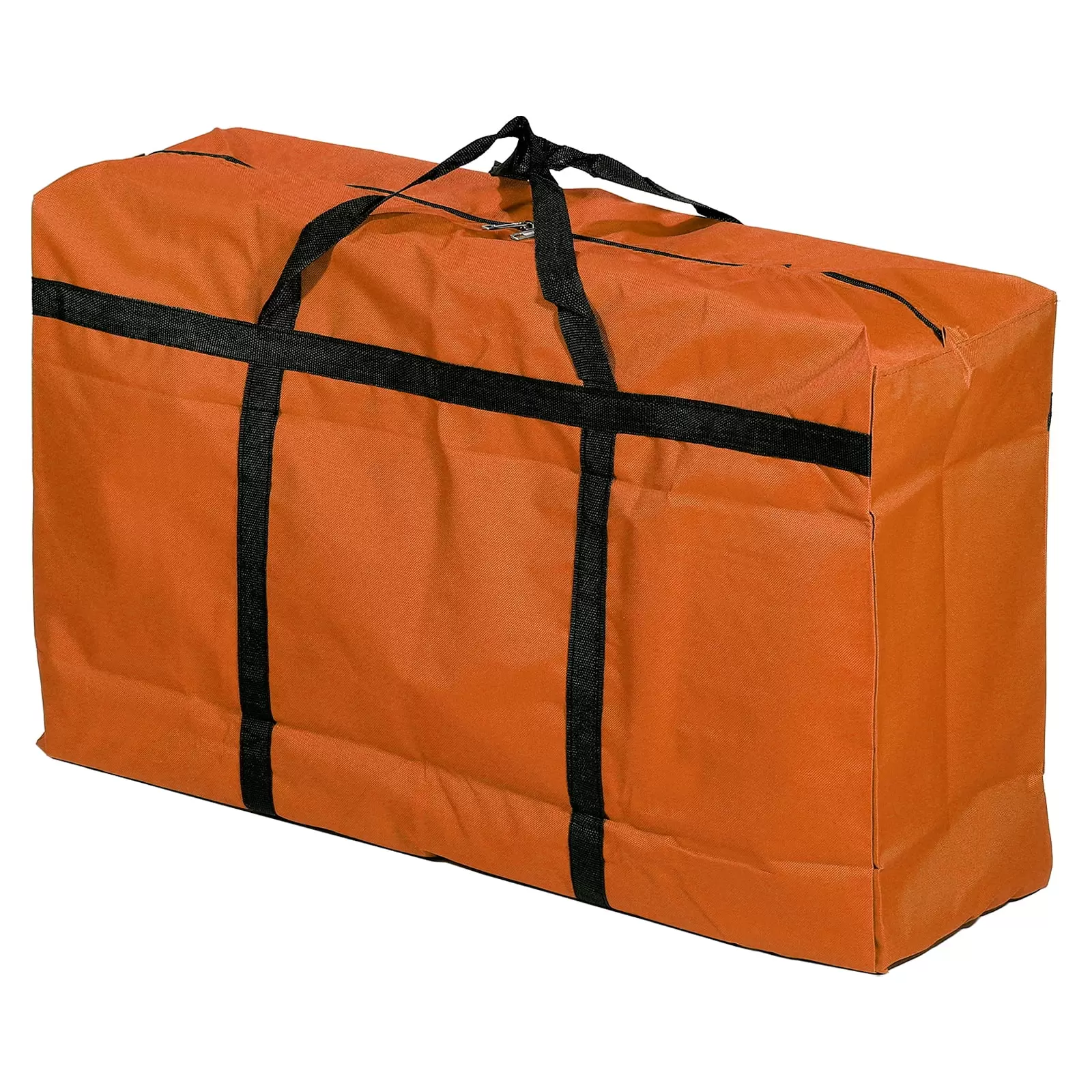 Uxcell 125L Capacity Storage Tote with Zippers Clothes Moving Tote Bags. Orange