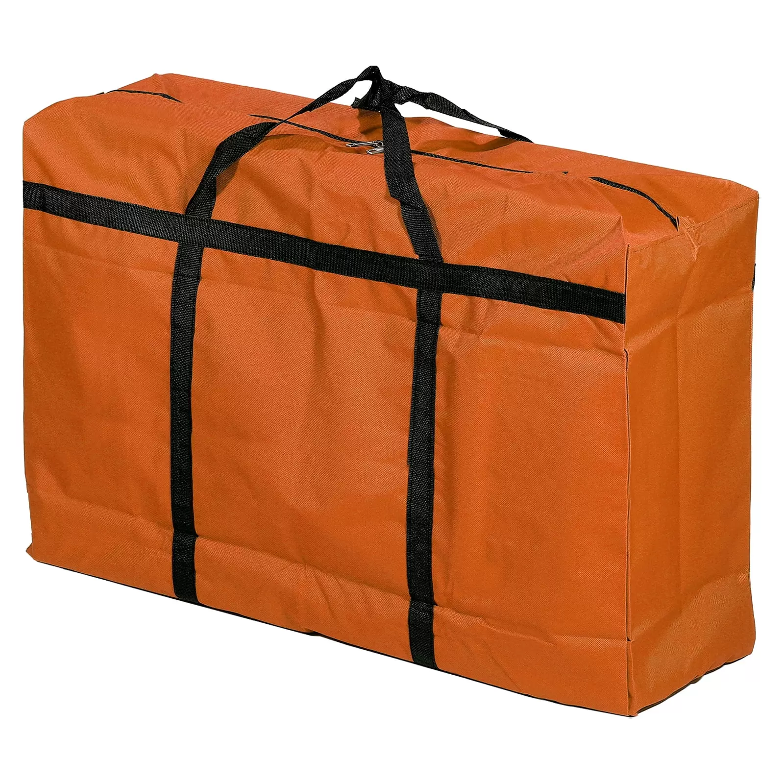 Uxcell 150L Capacity Storage Tote with Zippers Clothes Moving Tote Bags. Orange