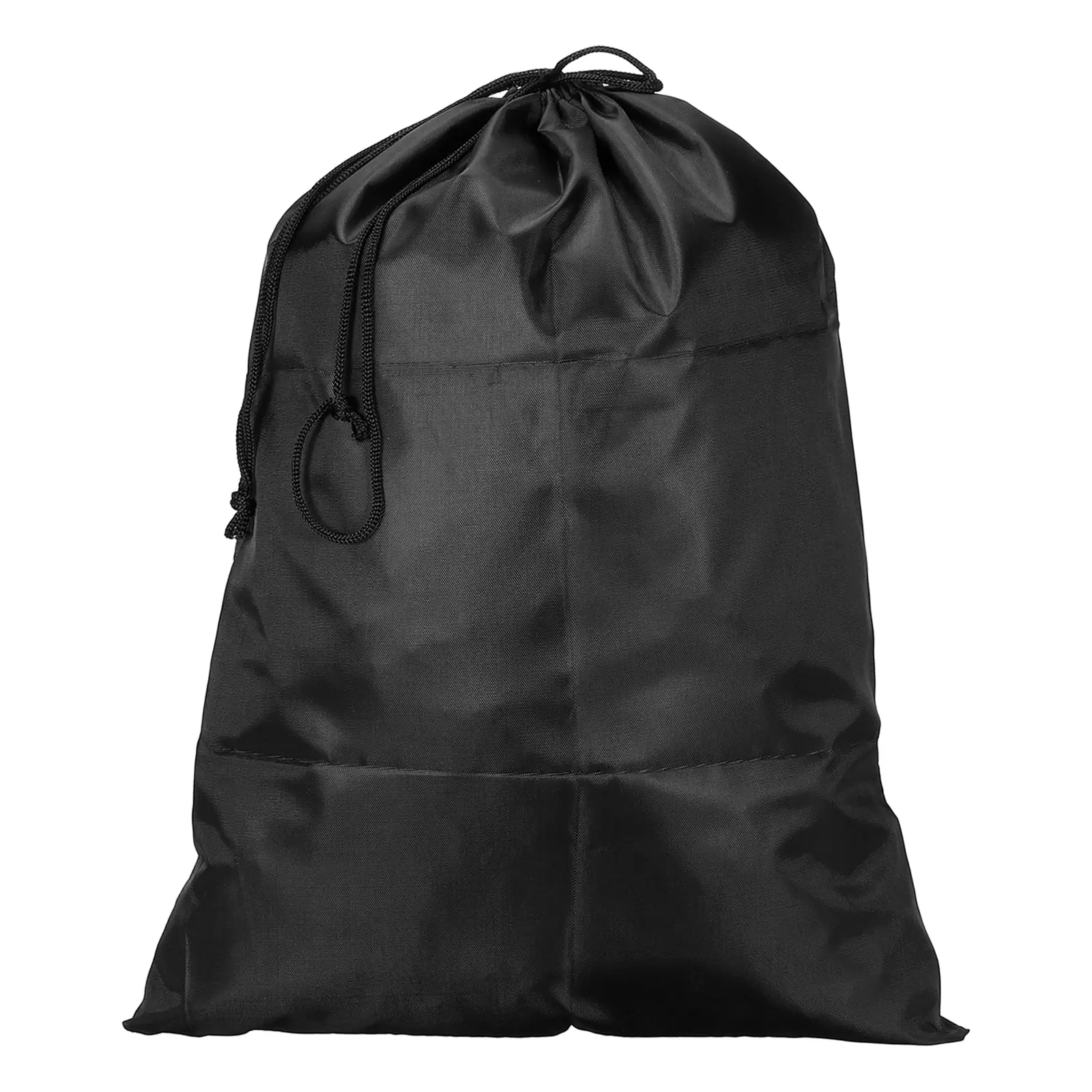 Uxcell 19.7 Height Clothes Storage Double Drawstring Bag for Camping. Black