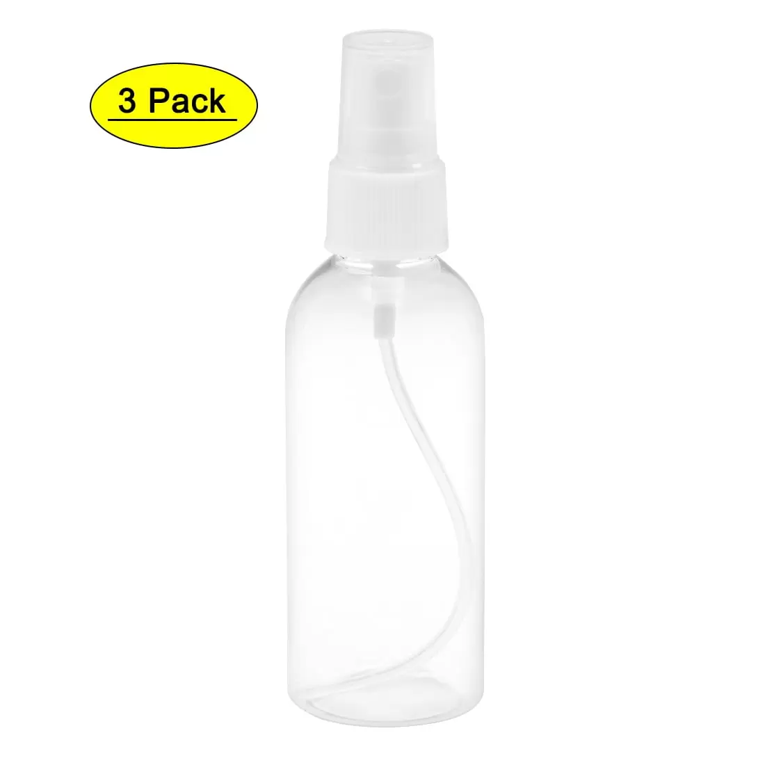 Uxcell 2.7 oz/80ml Refillable Spray Bottle Plastic Transparent 3 Count