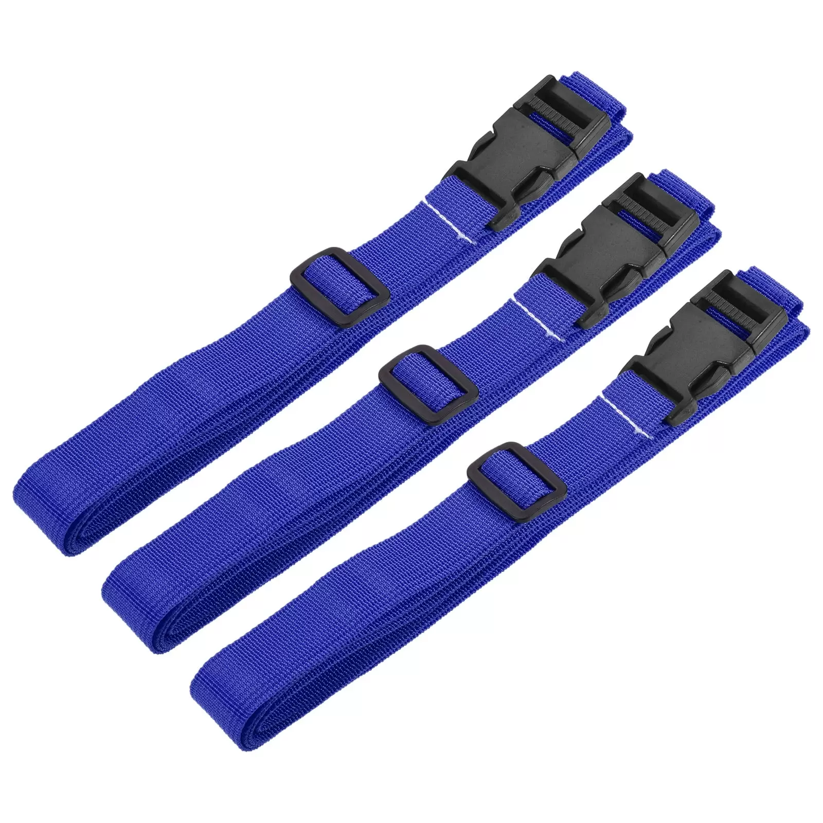 Uxcell 2m Adjustable with Quick Release Buckle Luggage Straps. Blue 3 Pack