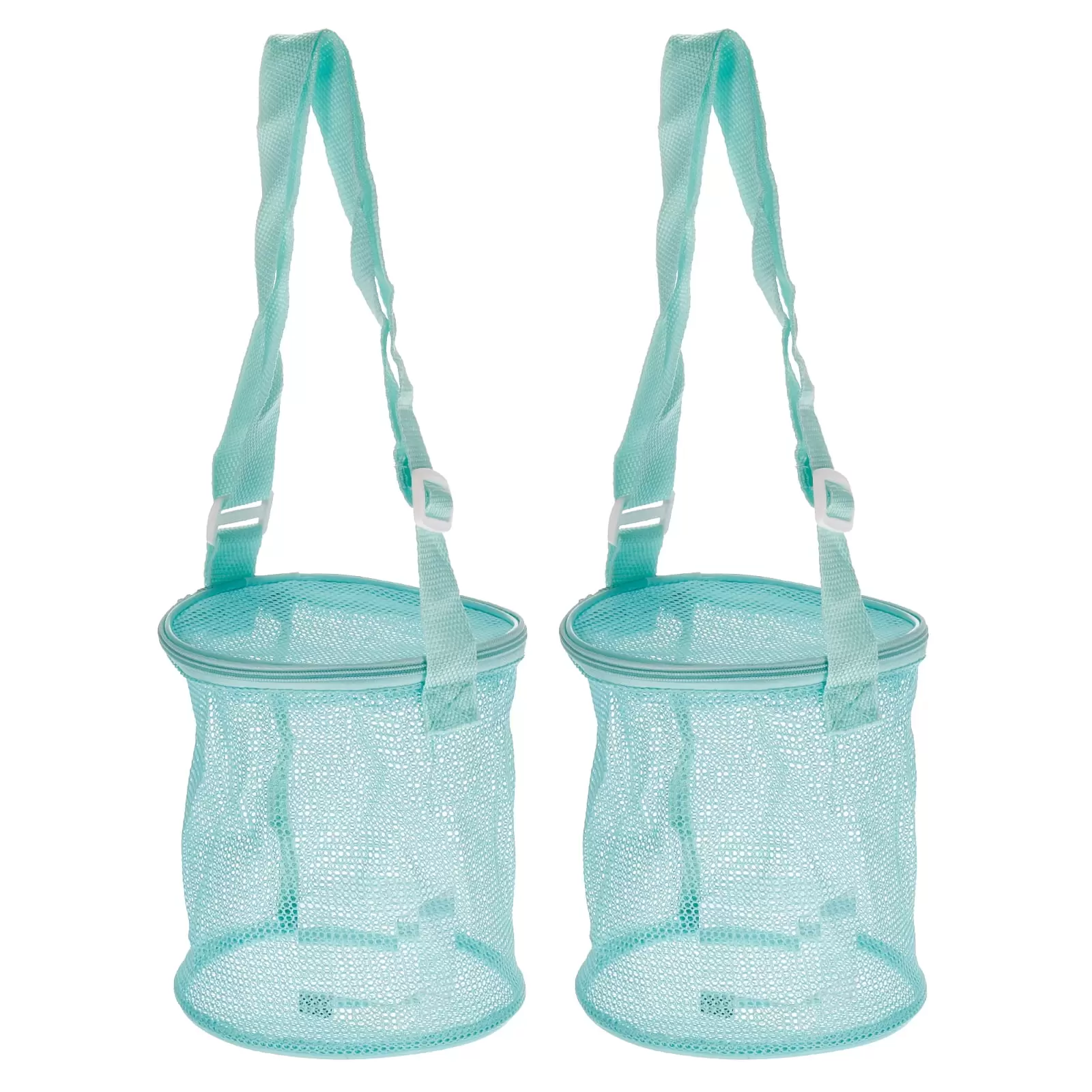 Uxcell Mesh Beach Bag Sea Shells Mesh Tote Sand Boxes Collecting Nets Bags. Green 2 Pack