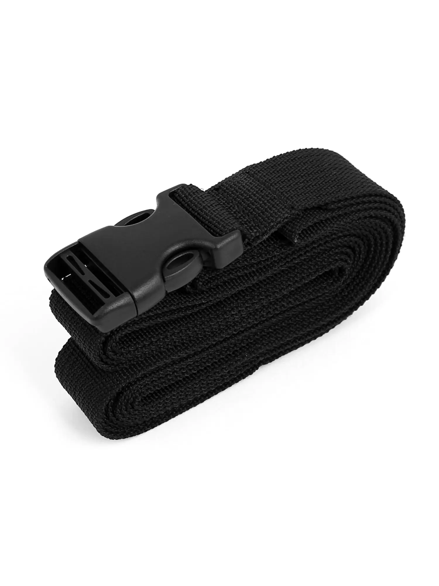 Uxcell Side Release Buckle Luggage Suitcase Backpack Baggage Belt Strap 59.06''x0.98'' Black