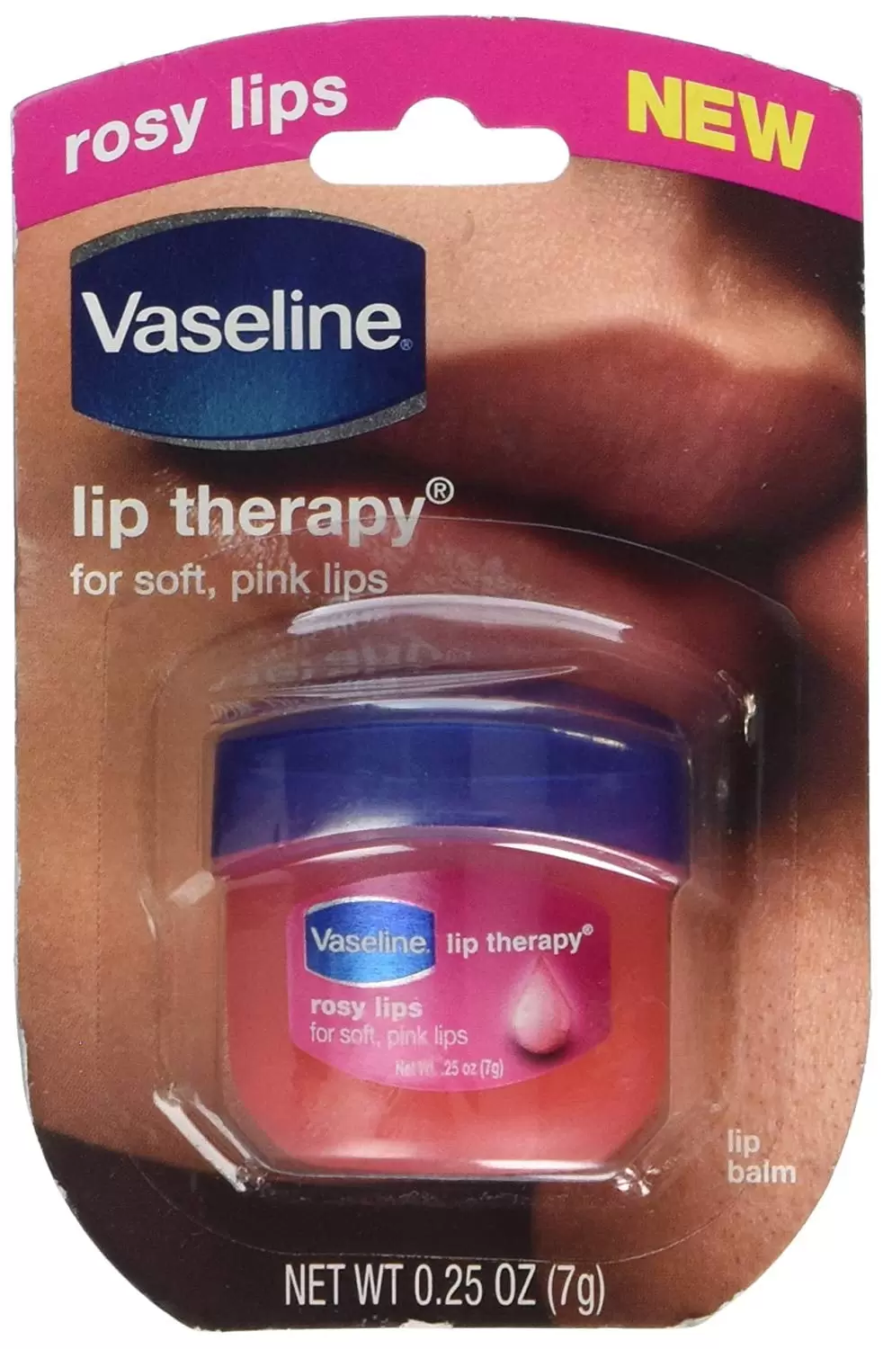 Vaseline Lip Therapy Tinted Lip Balm Mini. Rosy 0.25 oz (Pack of 2)