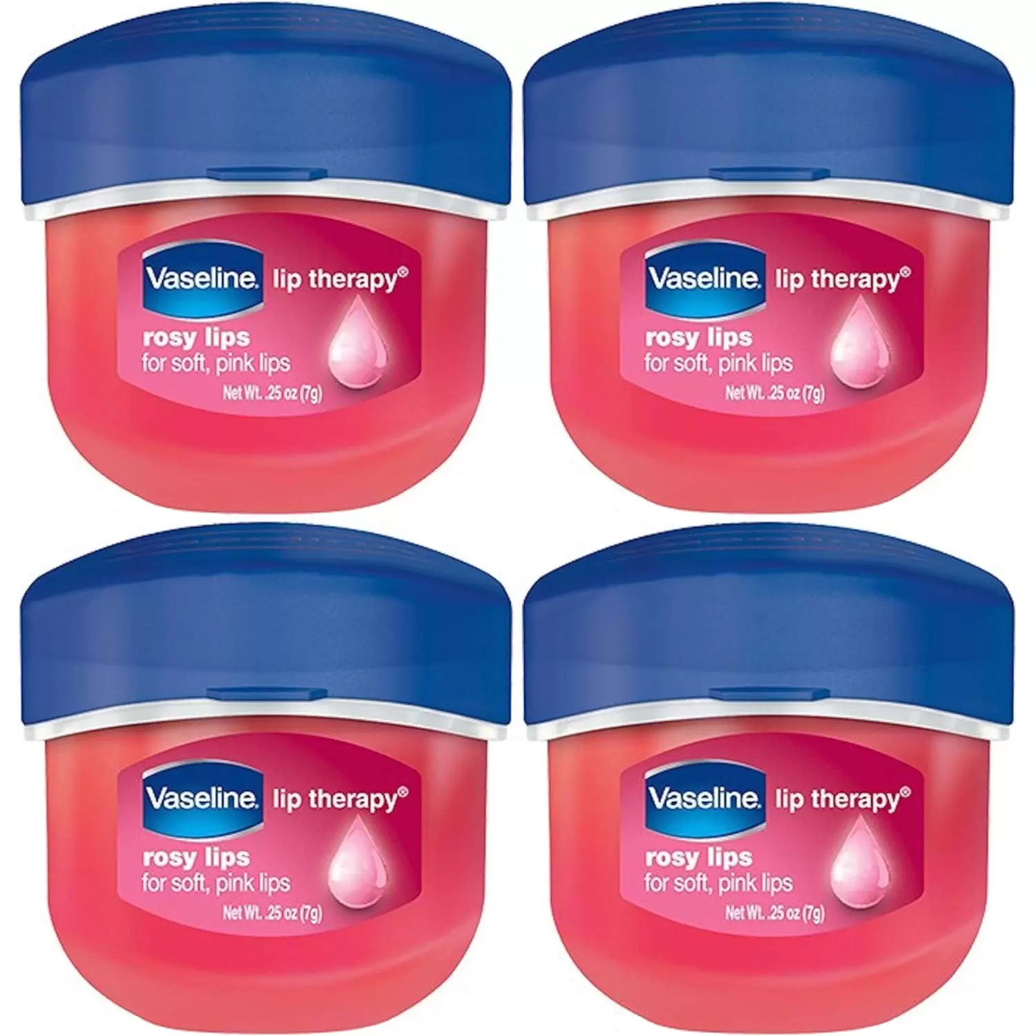 Vaseline Lip Therapy Tinted Lip Balm Mini. Rosy 0.25 oz (Pack of 4)