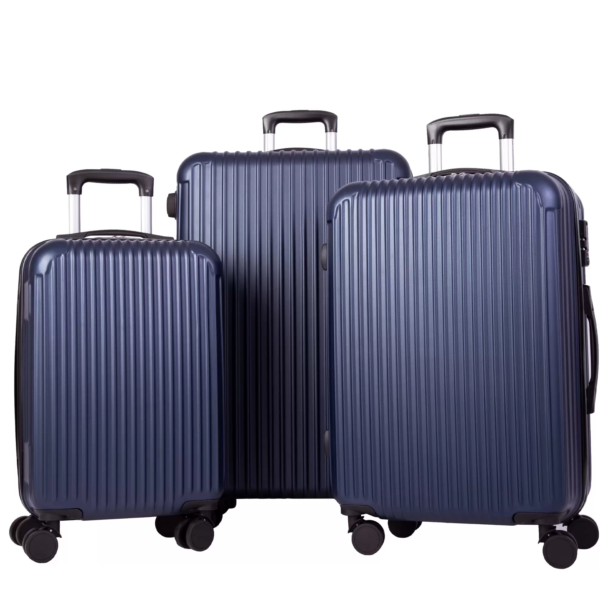 Vebreda 3 Piece Luggag Sets Nested Spinner Suitcase with TSA Lock and 360?? Spinner Wheels 20/24/28 inch Suitcase Sets. Blue