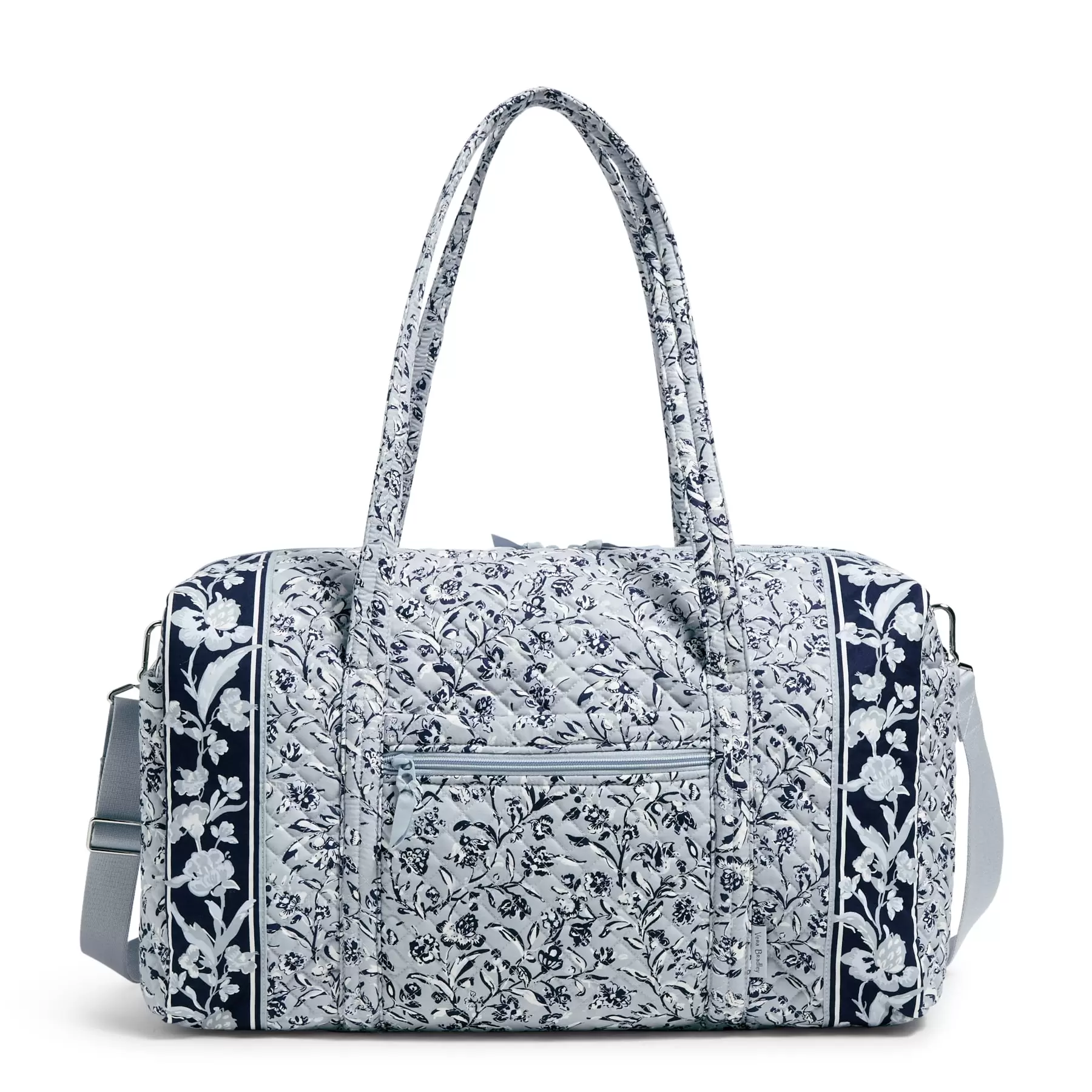 Vera Bradley Women's Cotton Large Travel Duffel Bag Perennials Gray