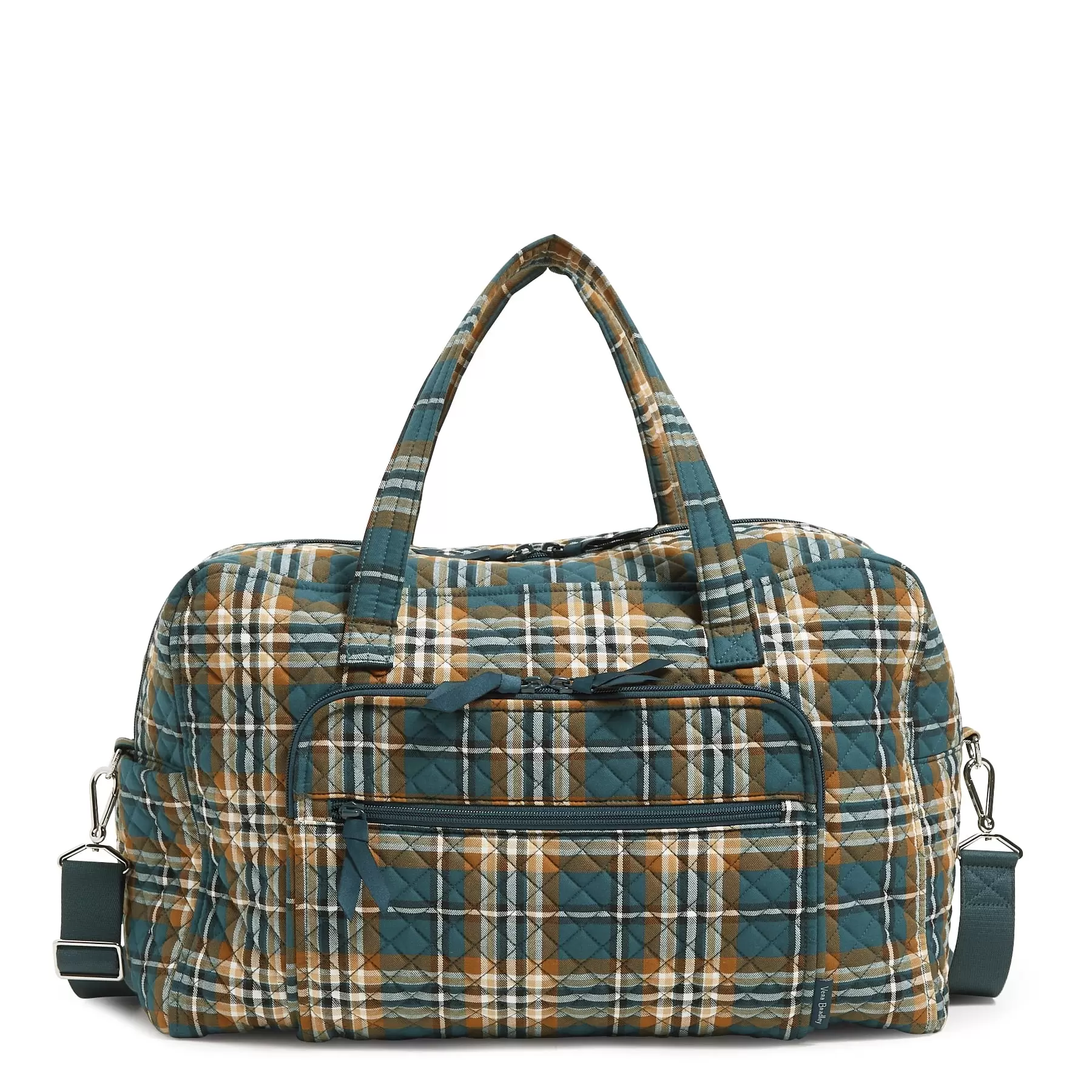 Vera Bradley Women's Cotton Weekender Travel Bag Orchard Plaid