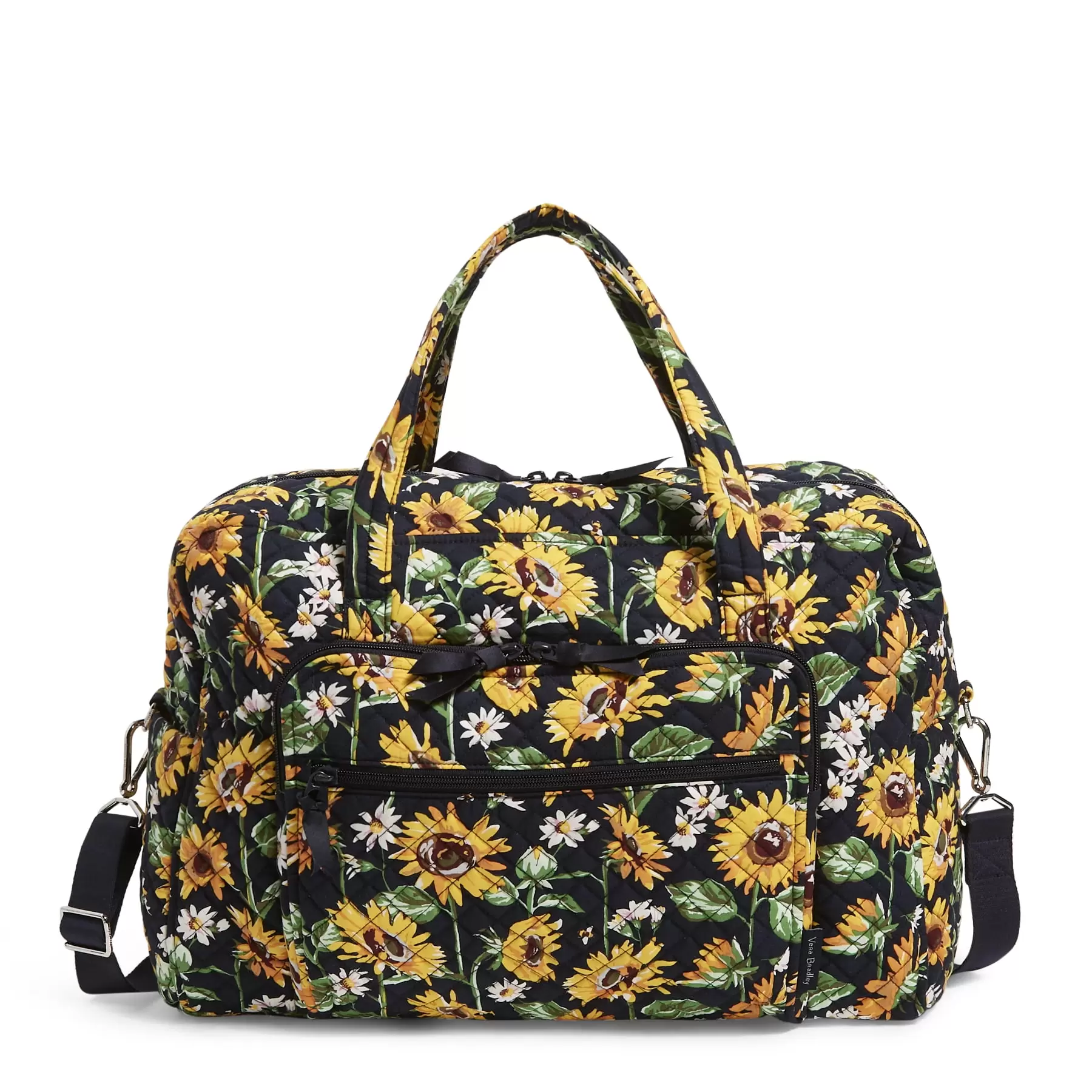 Vera Bradley Women's Recycled Cotton Weekender Travel Bag Sunflowers