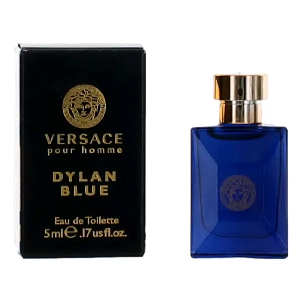 Versace Pour Homme Dylan Blue by Versace. 0.17 oz Eau De Toilette Splash Mini Cologne For Men