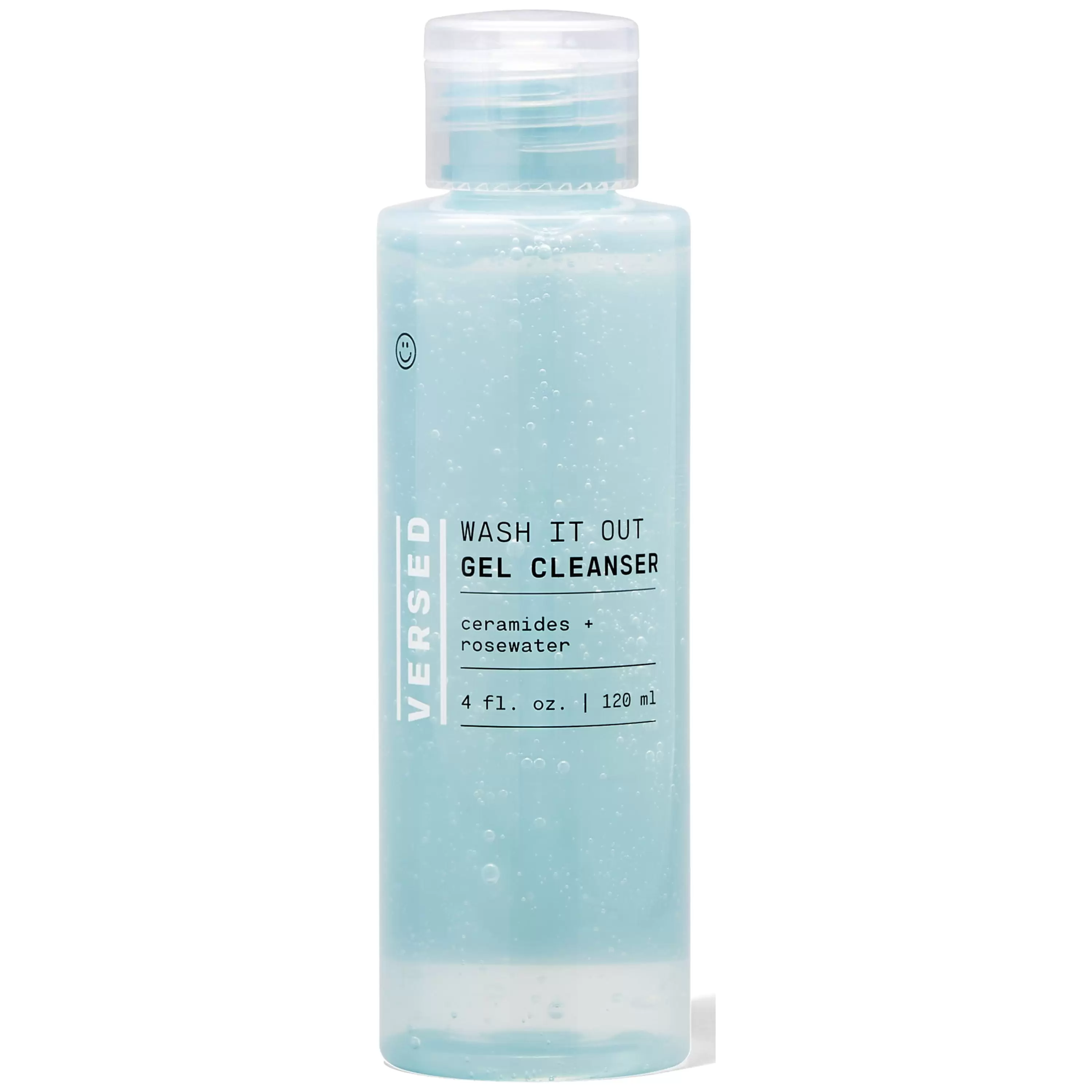 Versed Brand Wash It Out Gel Face Cleanser for All Skin Types. Ceramides and Rosewater. 4 fl oz